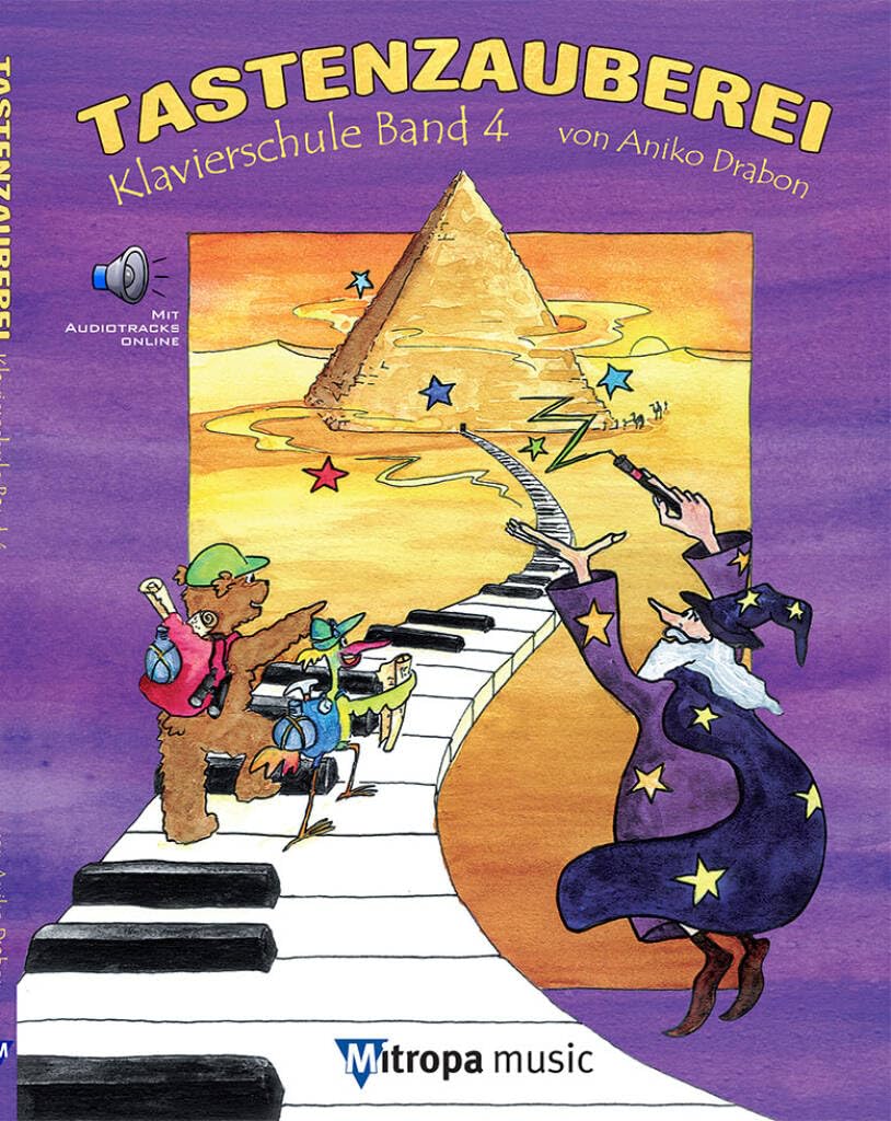 Danielli Aniko Drabon: Tastenzauberei Band 4 - die beliebte Klavierschule, Ausgabe mit Ringbindung, Online-Audio und Notenheft, 9789043171243, 1684-11-404M