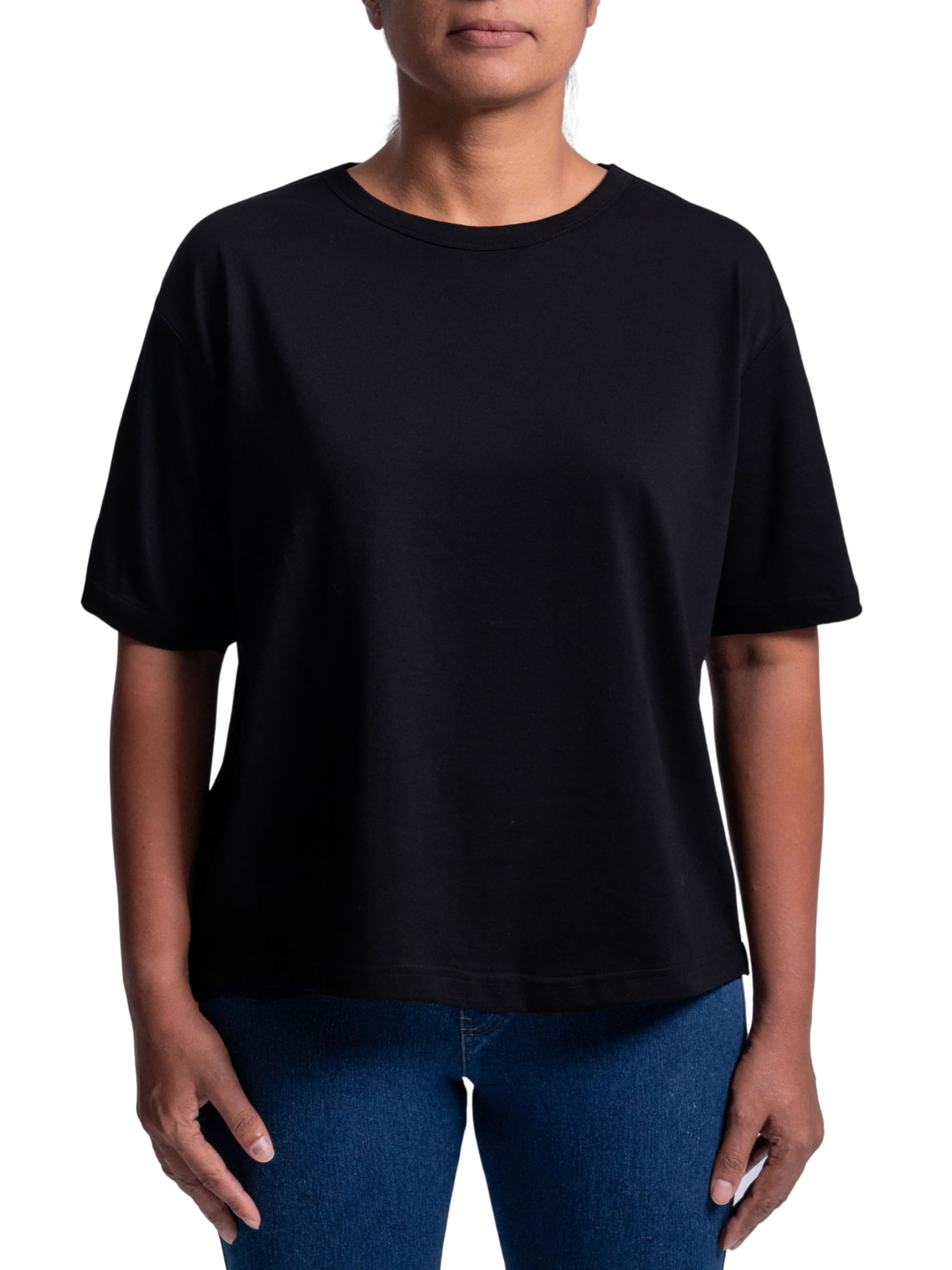 inparallel Women's Boxtee Oversized Boxy Fit Crop Premium Cotton T-Shirt-picture-52