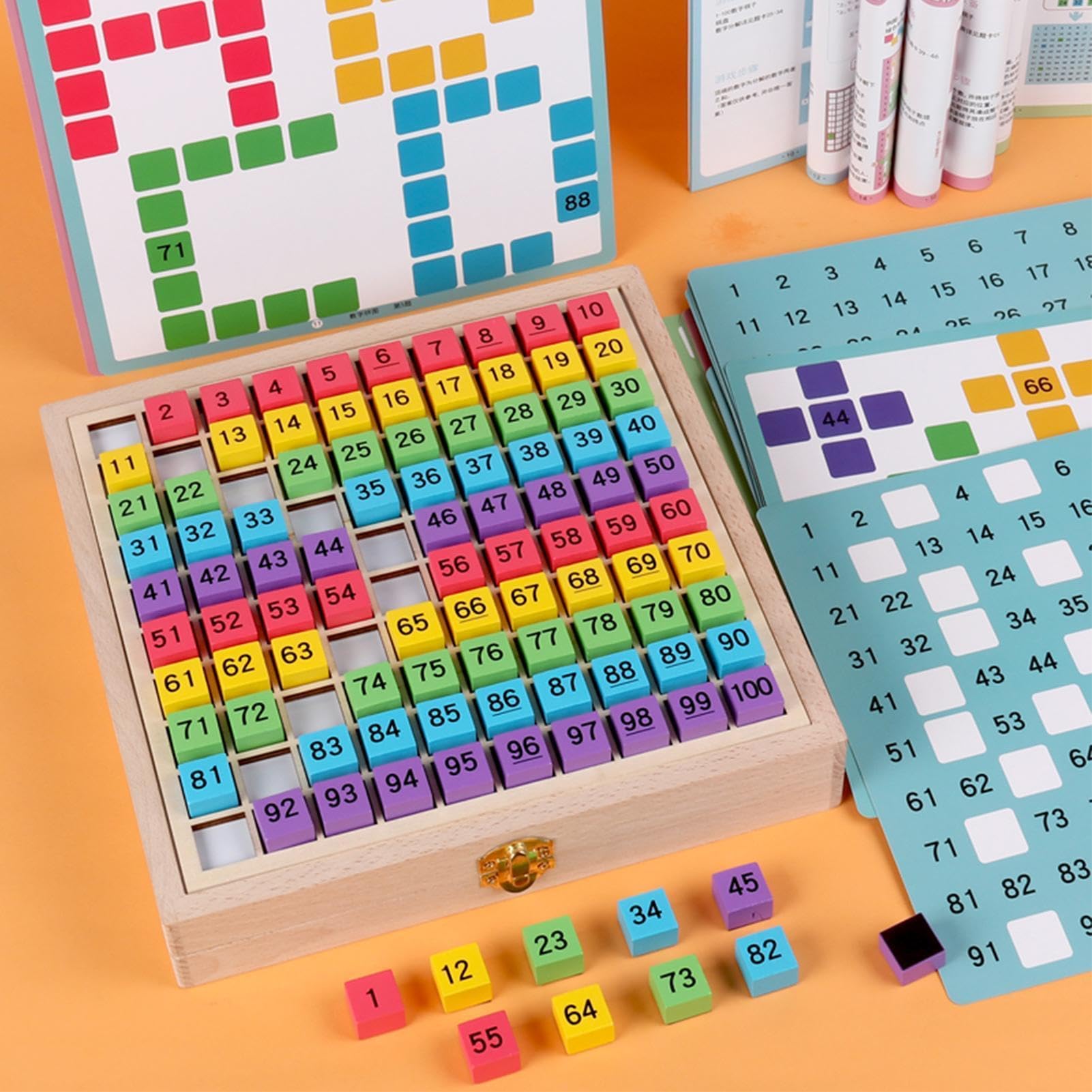 Tableau de chiffres à compter avec perles lumineuses, centaines de chiffres, design compact, exercice pratique d'arithmétique