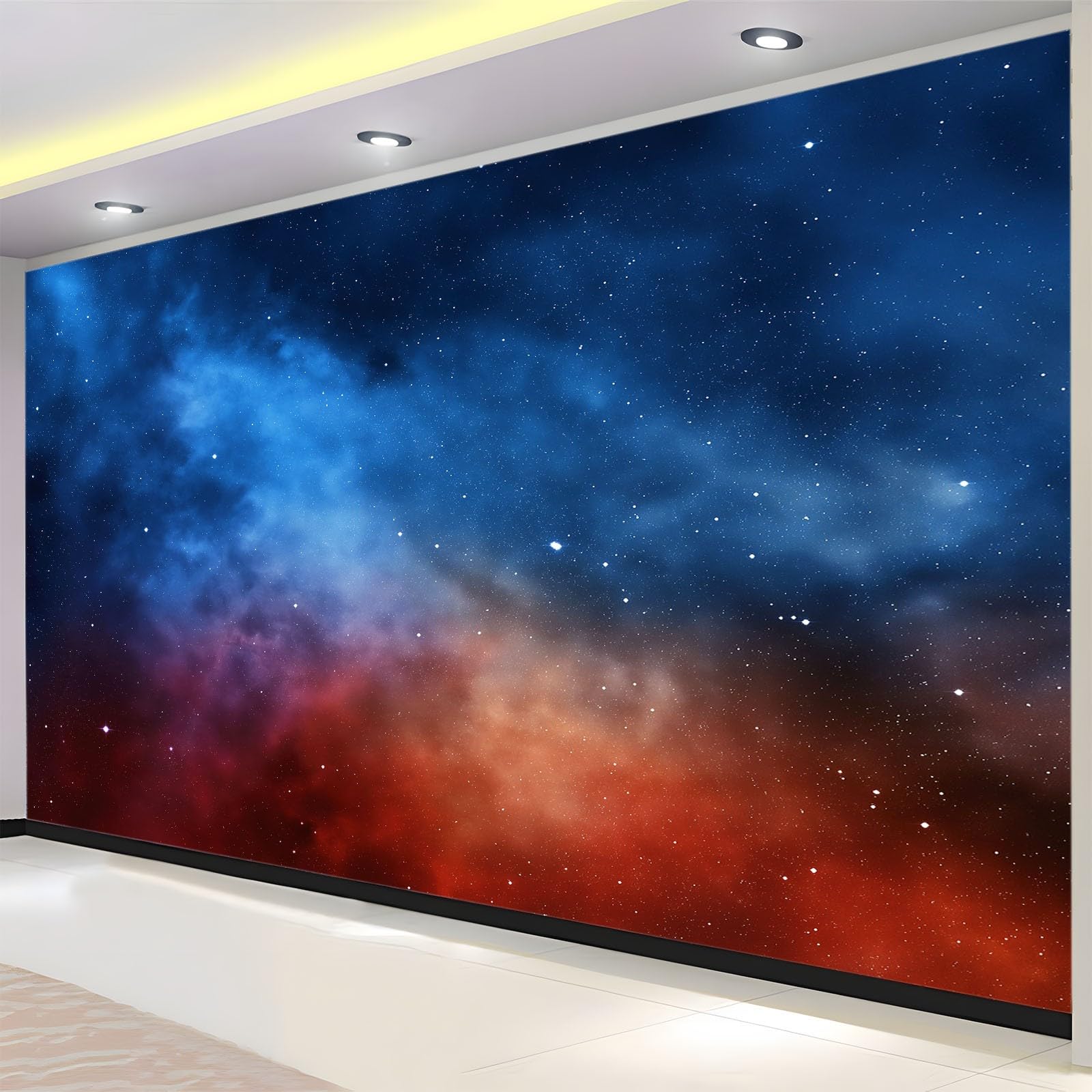 Fototapeta 3D, gwiaździste niebo, wszechświat, 350 x 256 cm, nowoczesny plakat ścienny, mural tapeta z włókniny, do salonu, sypialni, pokoju dziecięcego, dekoracja ścienna murale