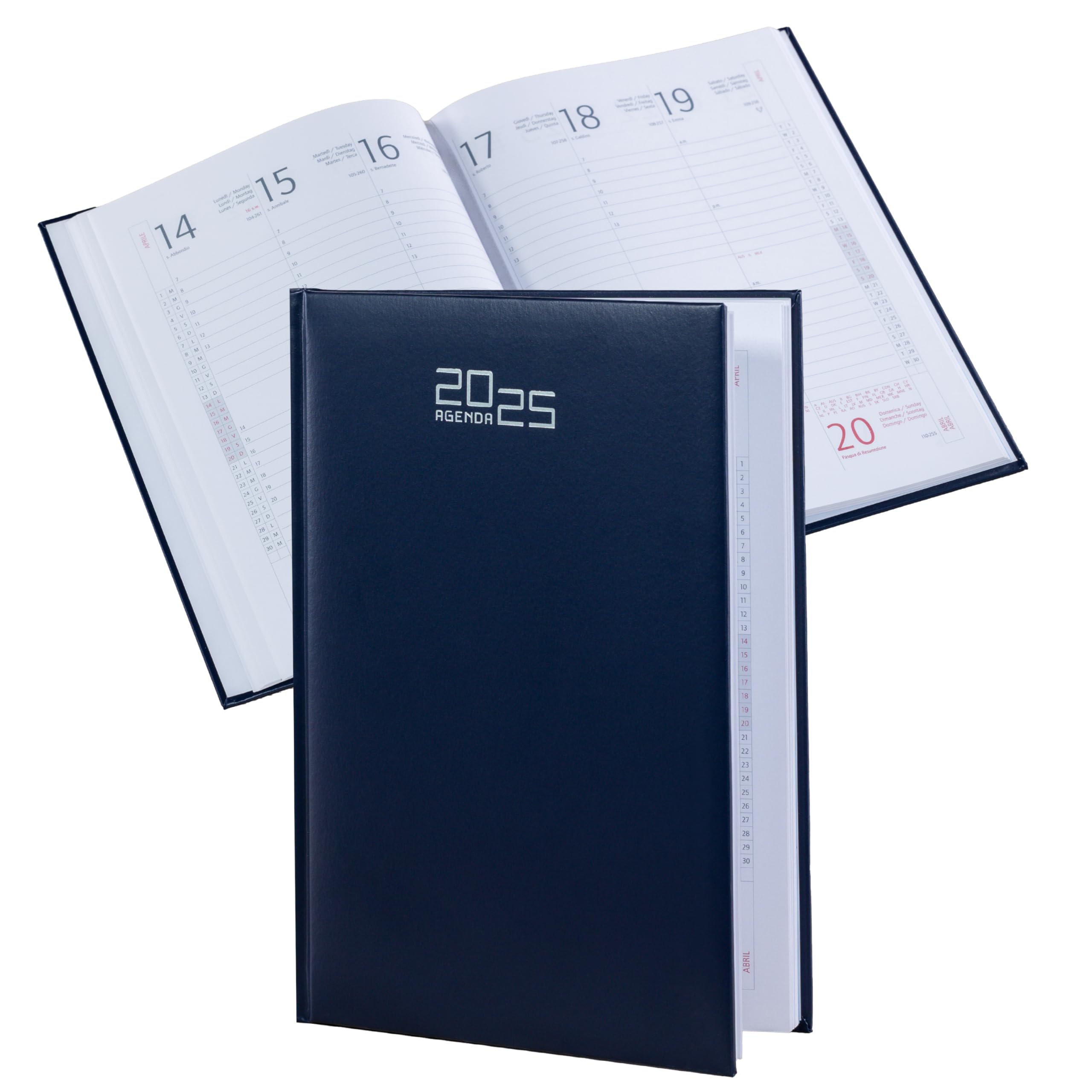 Agenda Settimanale 2025 - Diario Da Ufficio 12 Mesi Con Planning Annuale, Note E Copertina In R-Pet - Foto 2