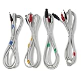 Compex Compatible Replacement Lead Wires, 2mm pin connectors - Paack of 4