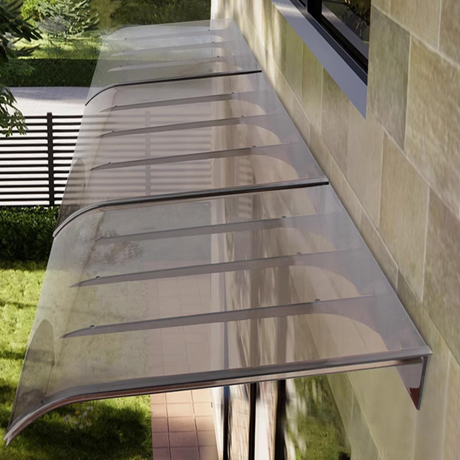 Czyzmdd Brown Balcony Ning M Rain Cover Canopy Forinvisible Sune Outdoor Veranda Shelter 40/50Cm (16In/20In) Protect