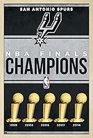 Vista 5 de Trends International NBA San Antonio Spurs - Póster de pared de Champions 23, 34 pulgadas de largo x 22.4 W, versión premium sin marco