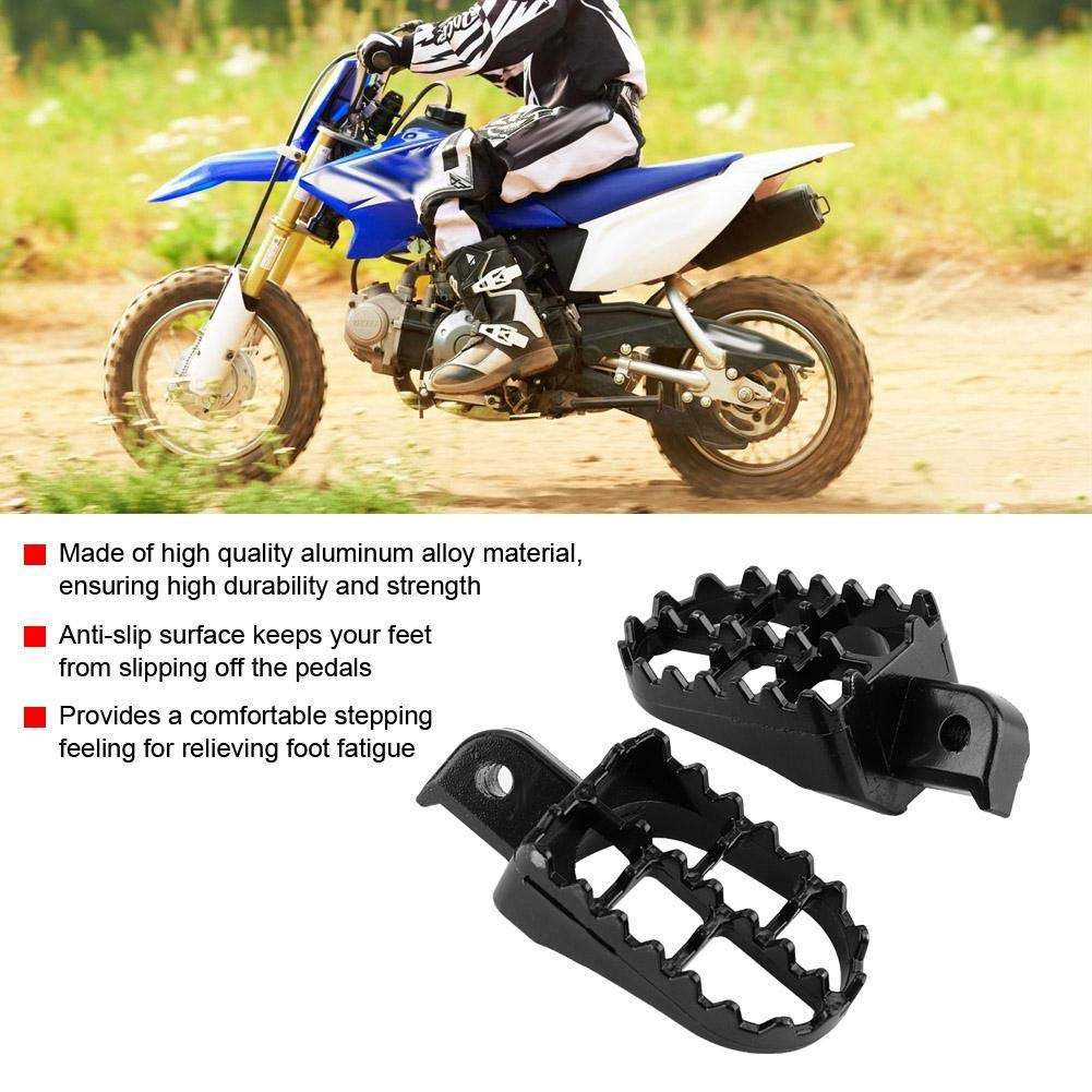 Aramox 1 par de estribos para motocicleta, de aleación de aluminio, antideslizantes, reposapiés para bicicleta PW50 PW80 TW200 PW 50 80 TW 200 Dite Bike