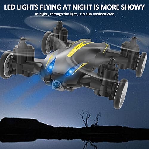 Miniatura 3 de GoolRC Mini dron con cámara 4K WIFI control remoto Drone con modo tierra y modo de mosca, luces LED, giro de 360, modo sin cabeza, regalo de juguete