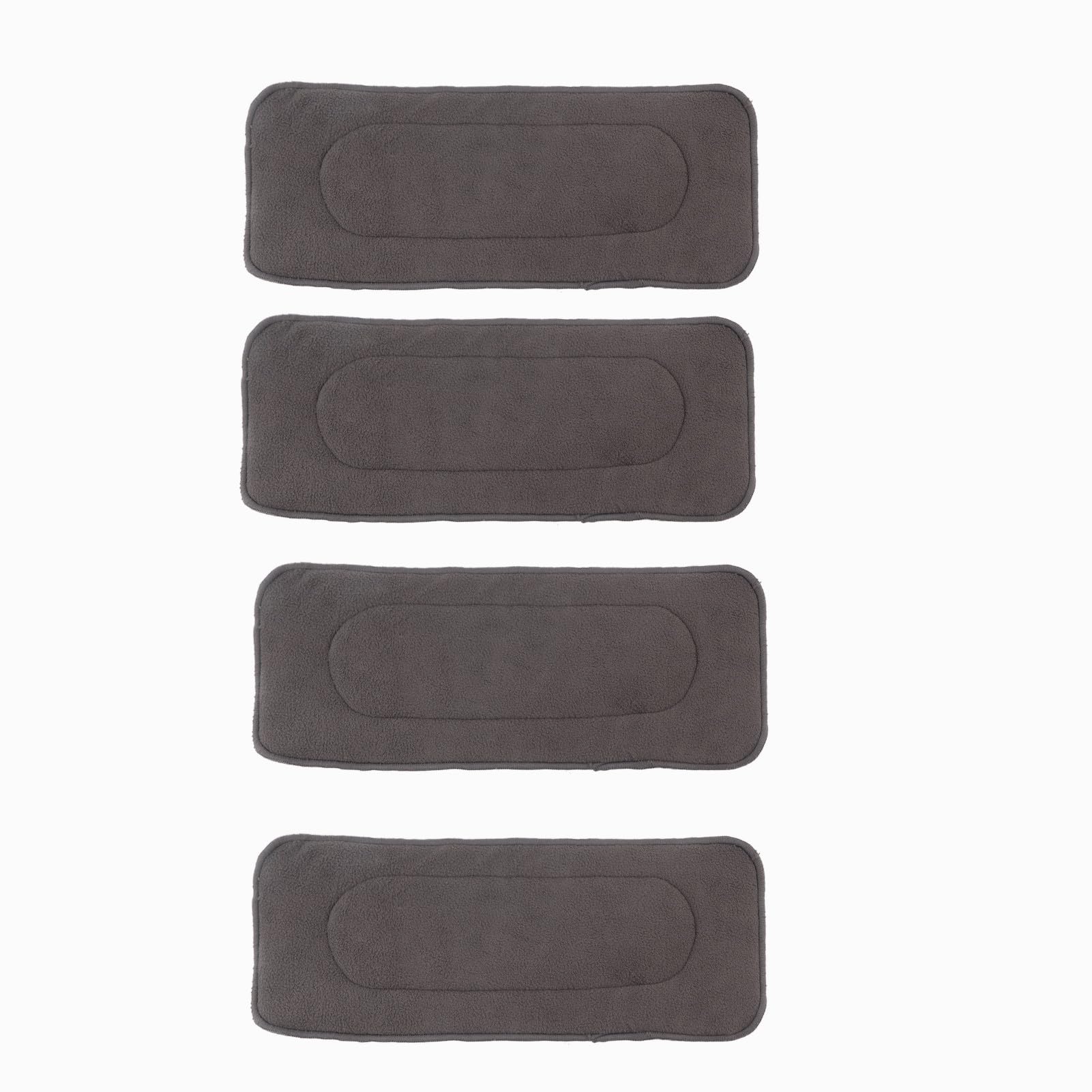 Lot de 4 couches lavables 5 couches en bambou charbon de bois, doublure douce et confortable, super absorbante pour adulte
