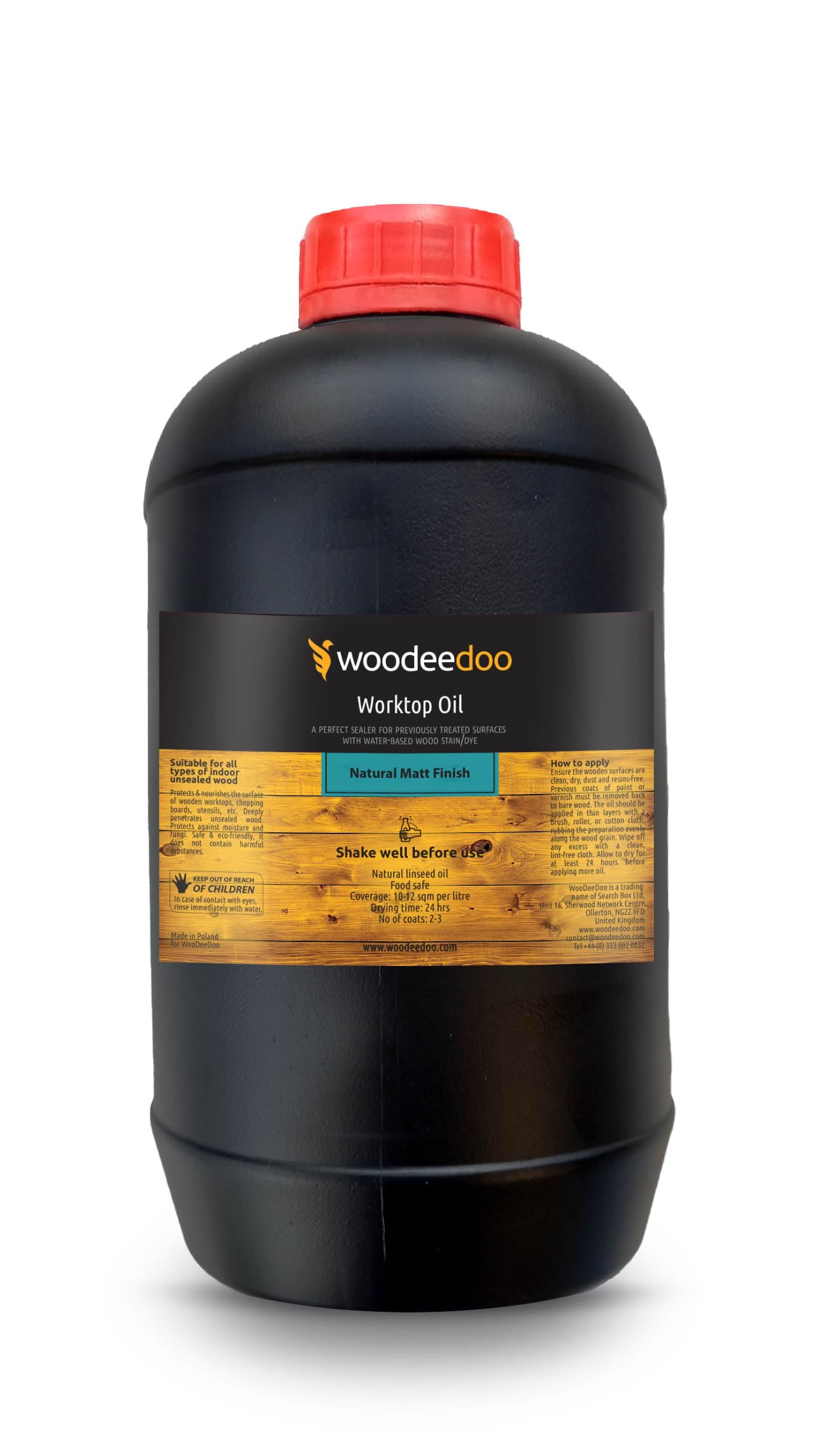 Woodeedoo Worktop Oil Clear Matt Finish 500Ml Indoor Wood Protector Food Safe Oil For Kitchen Tables & Utensils from B&Q