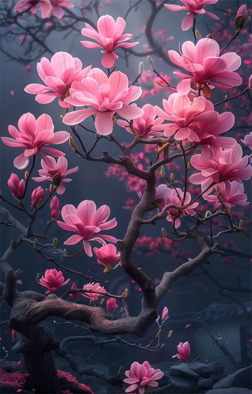 Puzzle 2000 Pezzi Fiore Magnolia Rosa Puzzle Classici, Giochi Rilassamento e Intelligence, Puzzles Impossible, Idea Regalo Uomo e Donna