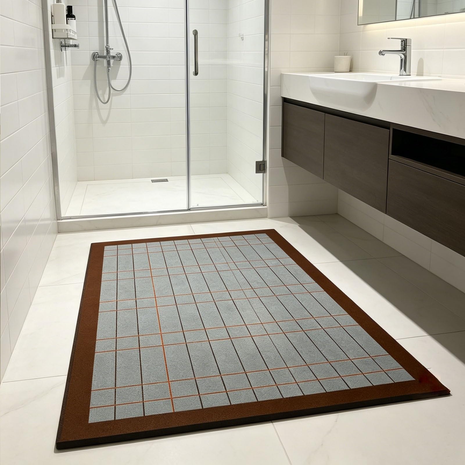 Tappeto da Bagno, Tappetino d'ingresso ad Asciugatura Rapida, Lavabile, Antiscivolo, per la Cucina, Morbido e Assorbente, Ideale per Lavanderia, corridoio, Passaggio, Cucina e Ingresso (40x