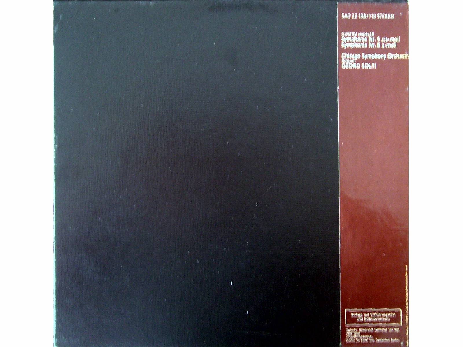 その他 3LP  Solti Mahler Symphonie Nr. 5 + 6 SAD22108110 DECCA Germany Vinyl /00800 MAHLER Symphony 5 / Solti | Decca Classics