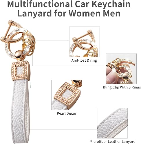 Miniatura 5 de Funda para llavero Nissan con cordón de cuero, funda compatible con Altima Maxima, Murano, Rogue Sentra Sentra 370z Pathfinder Smart Key Protector