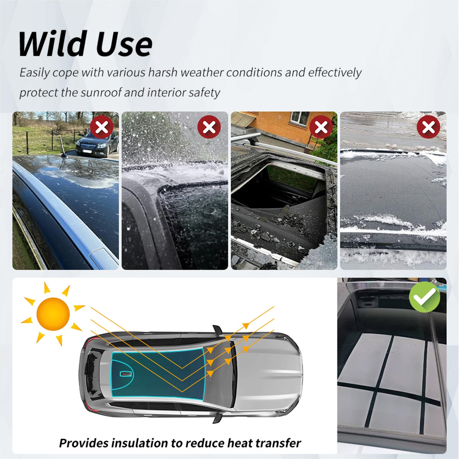 für BMW 5Series G60 2024 8.5mil TPU PPF Solar Fenstertönung für Autodach Oberlicht Vorgeschnittene Selbstklebende Transparent Lackschutzfolie Zubehör Eisblau 2Stück