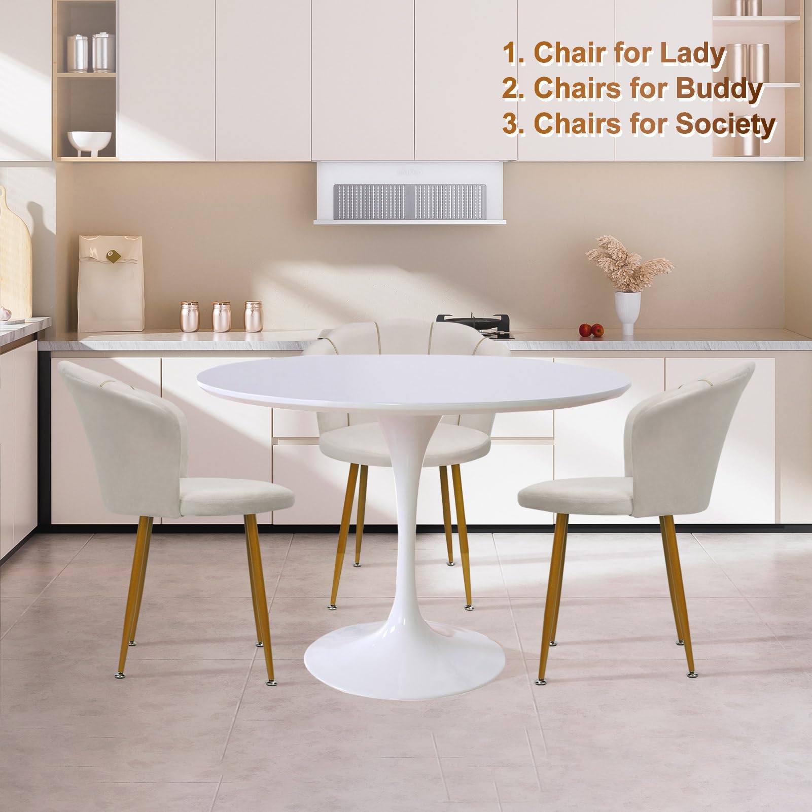 Chaise de maquillage, dossier avec pieds en métal doré, chaise de coiffeuse moderne pour salon de beauté, chambre à coucher, bureau, salle à manger, confortable avec assemblage facile pour