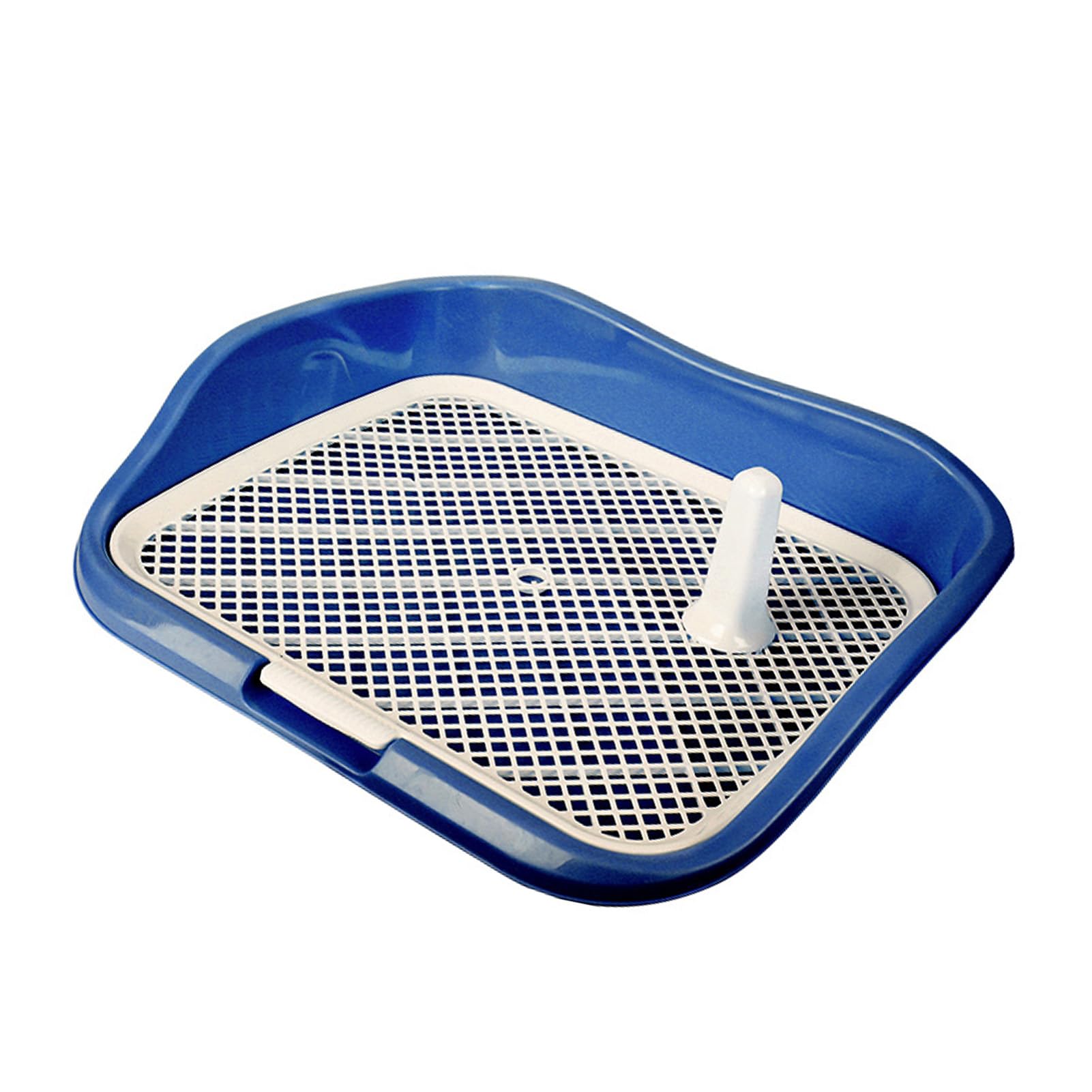 Generic Bandeja para Orinal para Perros con Vallas Elevadas y Almohadilla de Malla Extraíble para Adiestramiento de Perros en Interiores 21,7x18,1 Pulgadas (Blue)