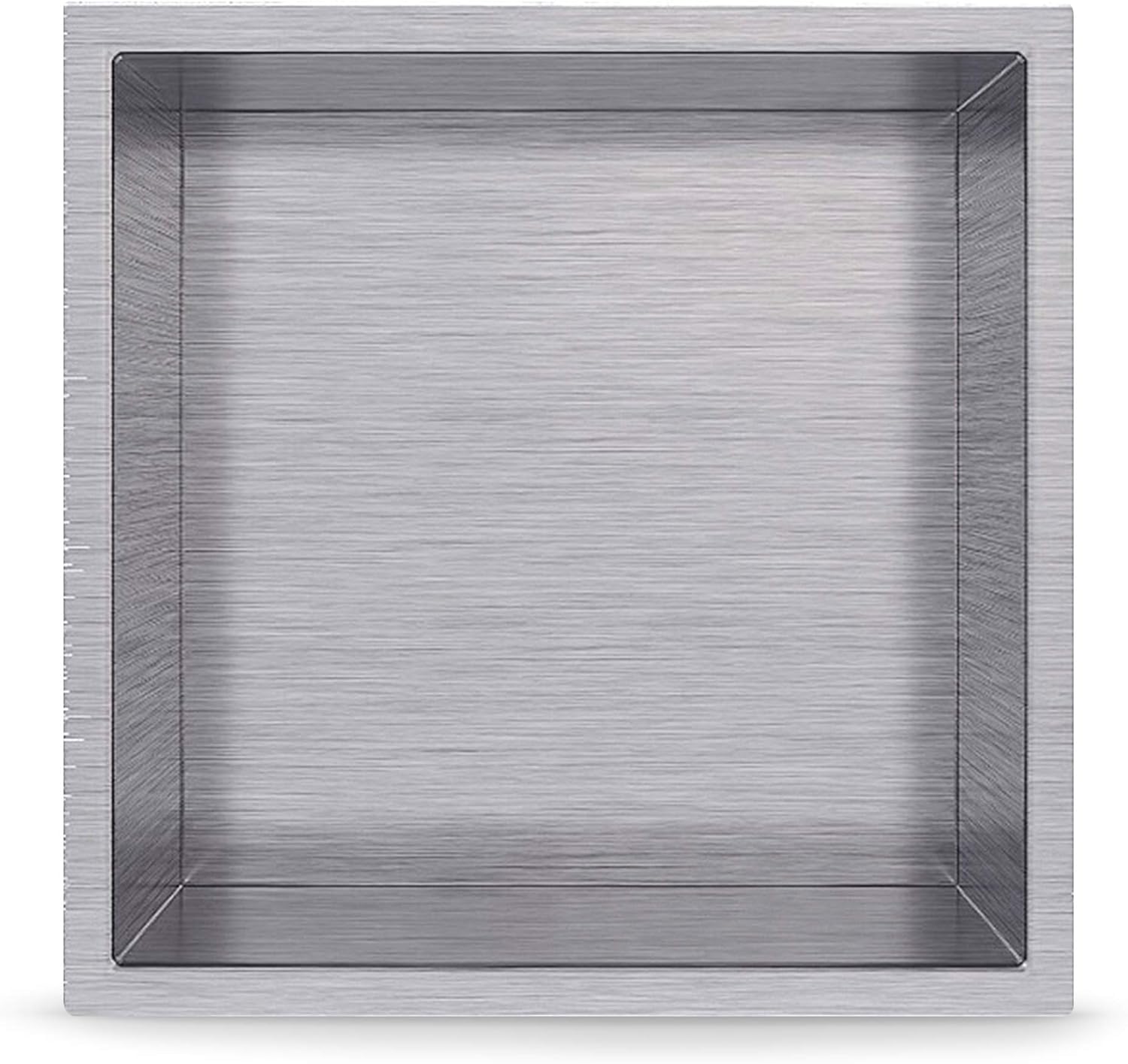 C&G Bathroom Solutions 12" x 12" Shower Niche Brushed Nickel Stainless Steel| Ready for Inwall Shelf Installation| Leak Proof and Light Weight| Rust Free Bathroom Shelf