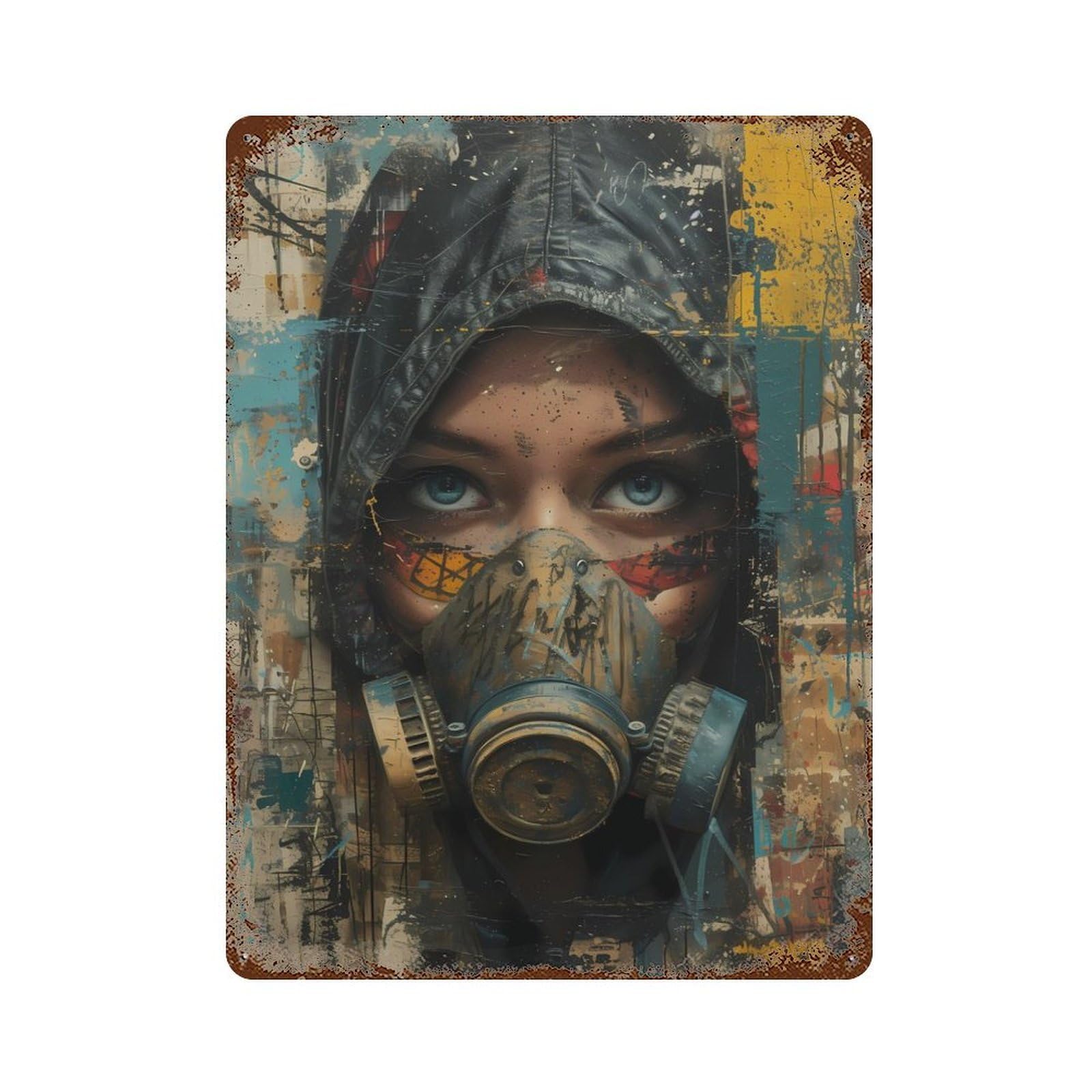 Dystopian Muse Retro Metal Sign 15.7"x11.8", Classic Wall Plaque for Garage, Pub Or Kitchen