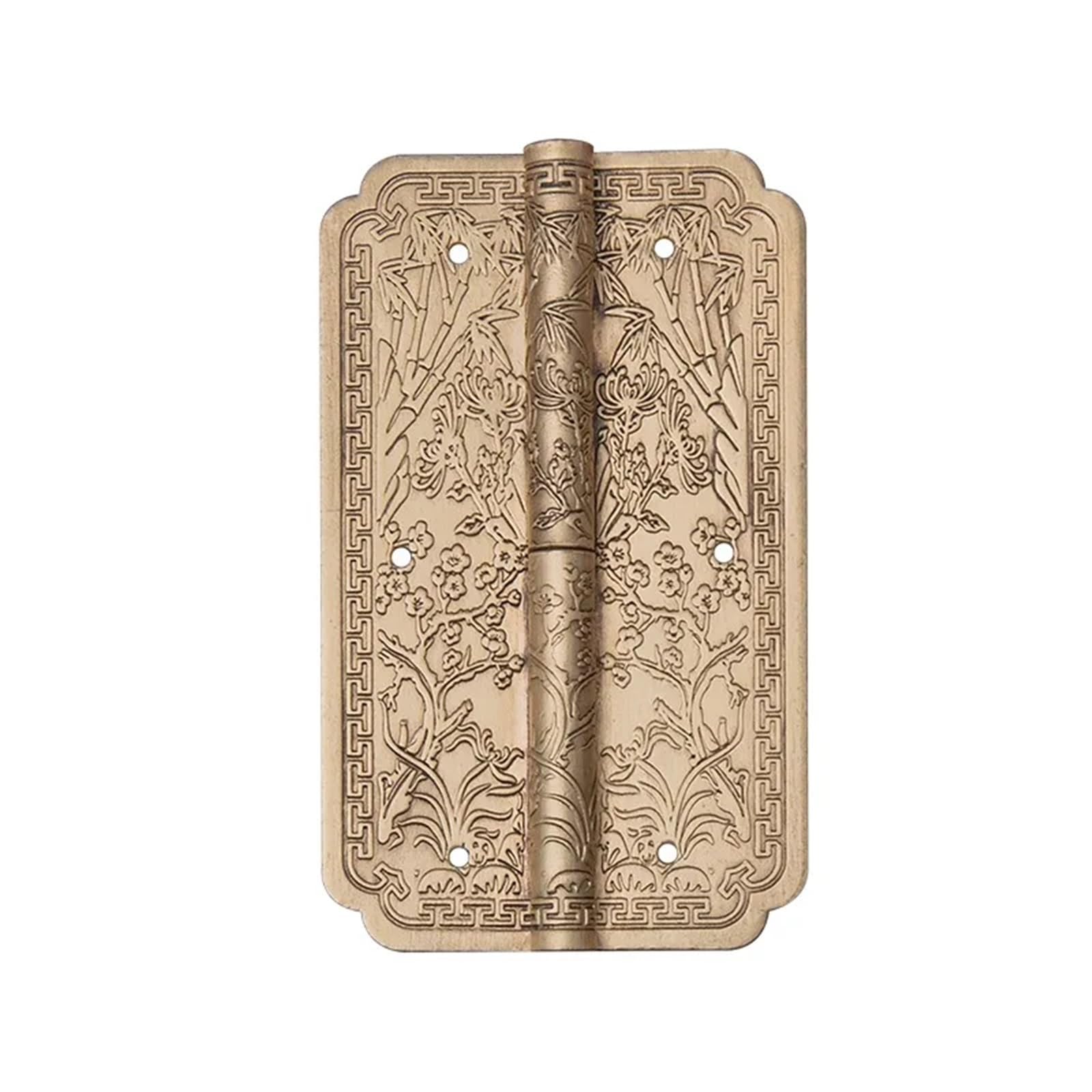 NYRXRYTCA Removable Hinge Vintage Brass Surface Mounted Antique PatternHardware 1Pcs(Bronze)