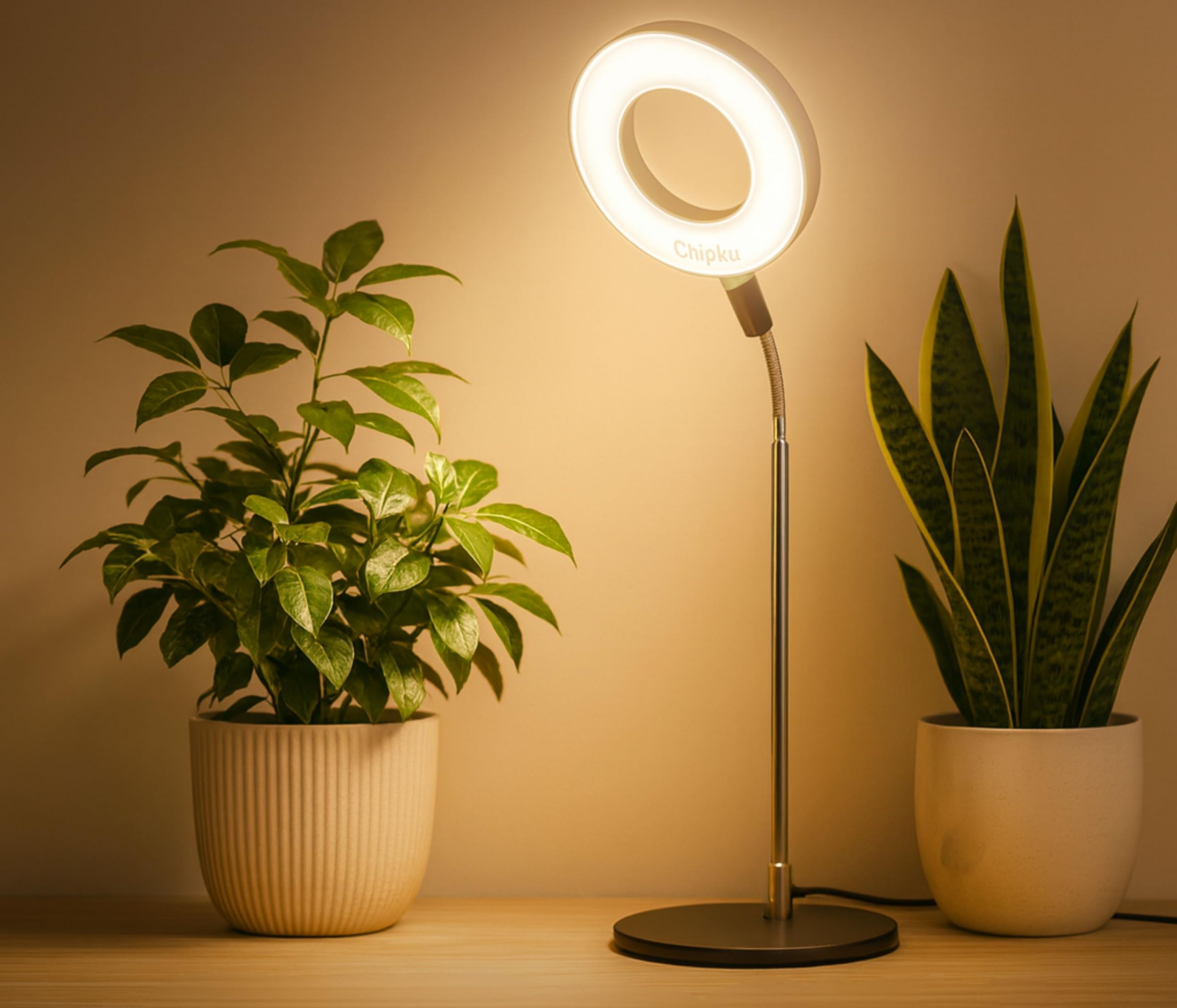 Chipku Grow Light for Indoor Plants, Full Spectrum LED, Adjustable Height and Brightness, Timer, Ideal for Plants (White Light)-image-24