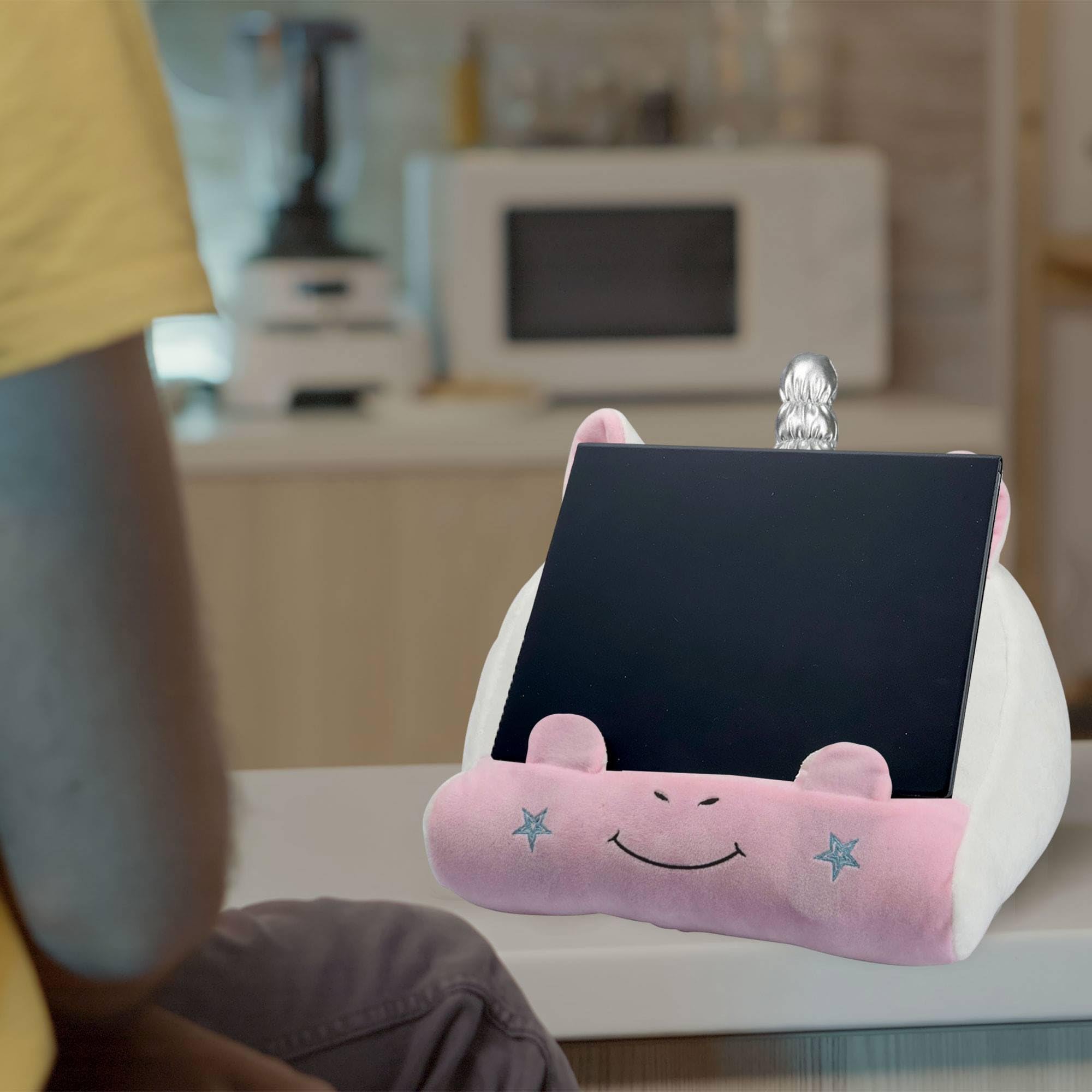 Supporto In Peluche Per Libri E Tablet Design Unicorno Dimensioni 30 X 20 X 20 Cm Morbido E Stabile Wellhome