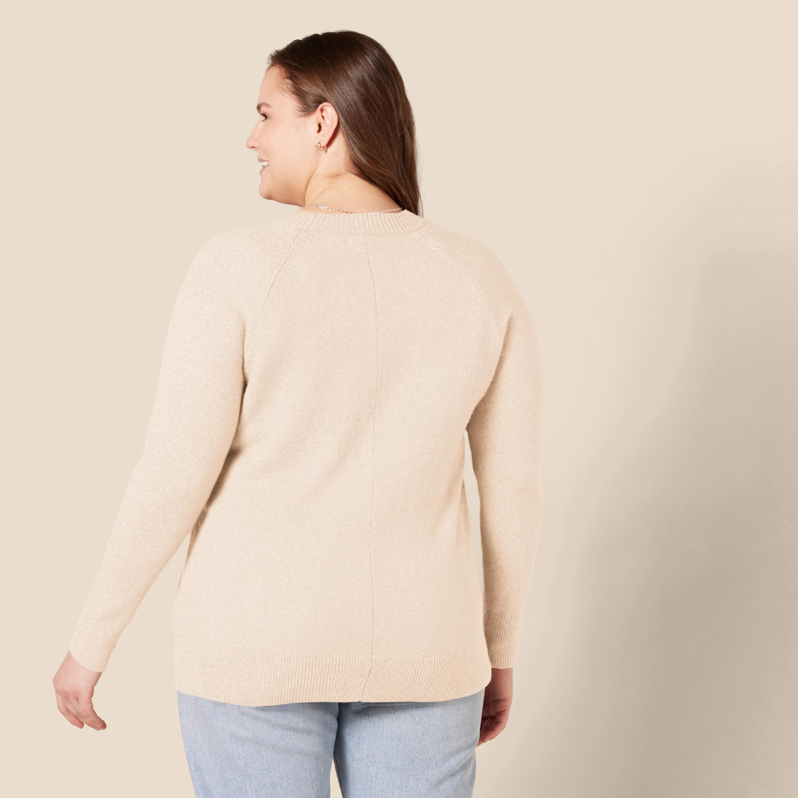 Amazon Essentials Mujer Jersey Suave de Cuello Redondo, Manga Larga y Corte Estándar