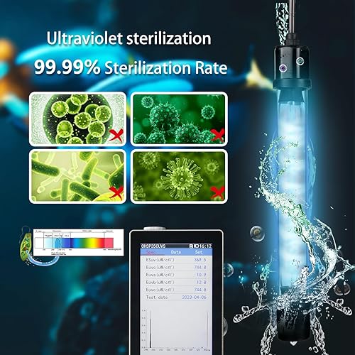 Miniatura 4 de Filtro de acuario UV de 600 GPH para tanque de 75-300 galones, tanque grande de tortugas de peces, máquina de limpieza de agua verde, filtro