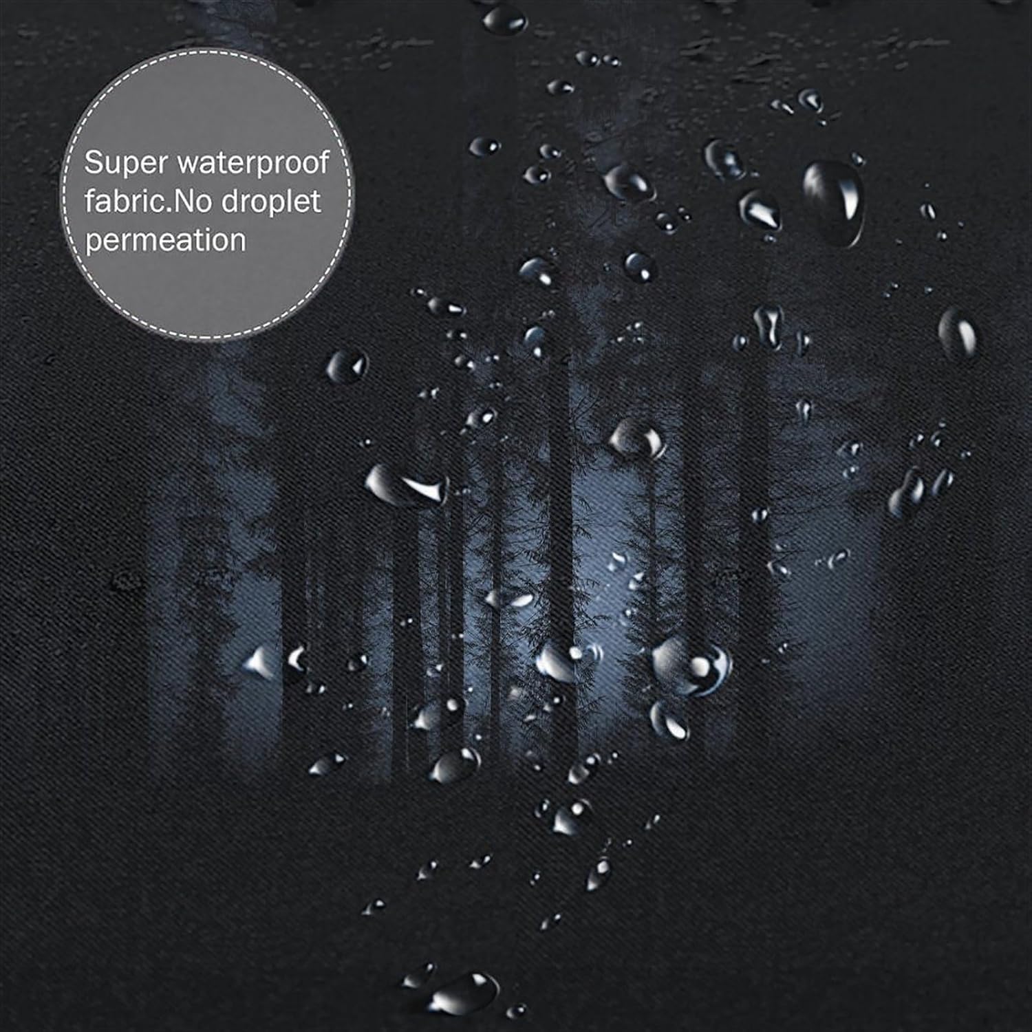 Dark Scary Forest Shower Curtain Night Spooky Trees Gothic Sytle Waterproof Fabric Bathroom Curtains Home Privacy Bath Decor with Hooks 72x72inch(183x183cm)