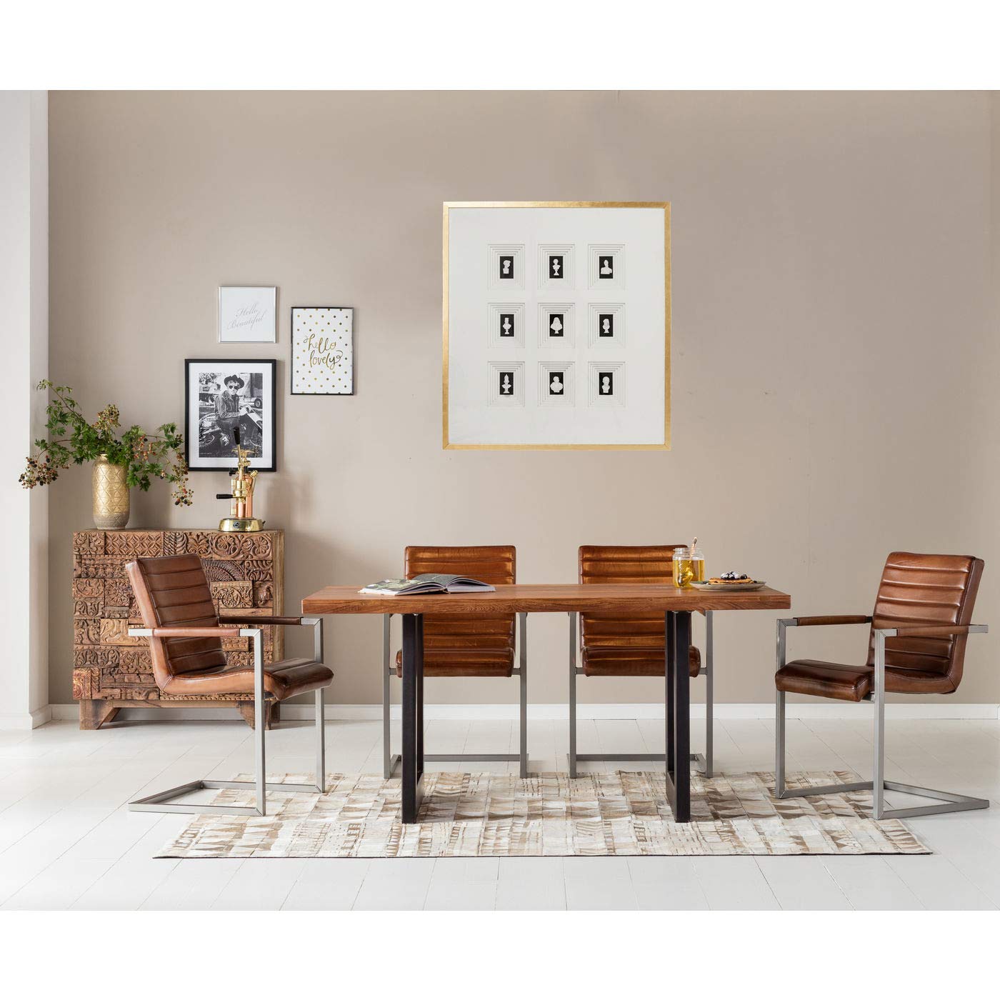 Kare 61981 Art Nove - Marco decorativo (110 x 100 cm, tamaño único), color blanco y negro