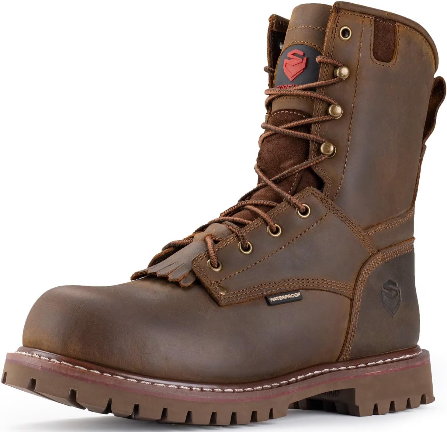 SUREWAY Men's Logger Boot - Waterproof Steel-Toe