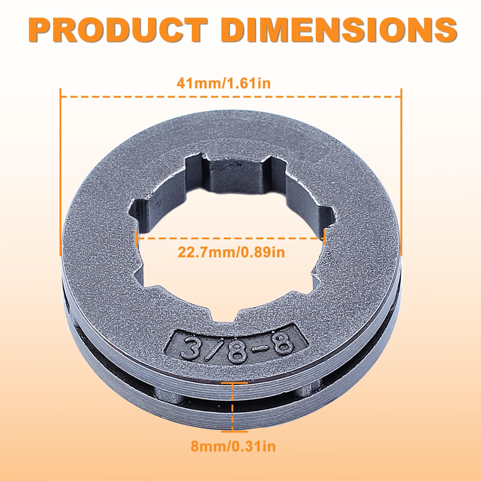 キツツキ　1204535 Amazon.com: HAISHINE 3/8-8T Rim Sprocket for Stihl MS650 MS660