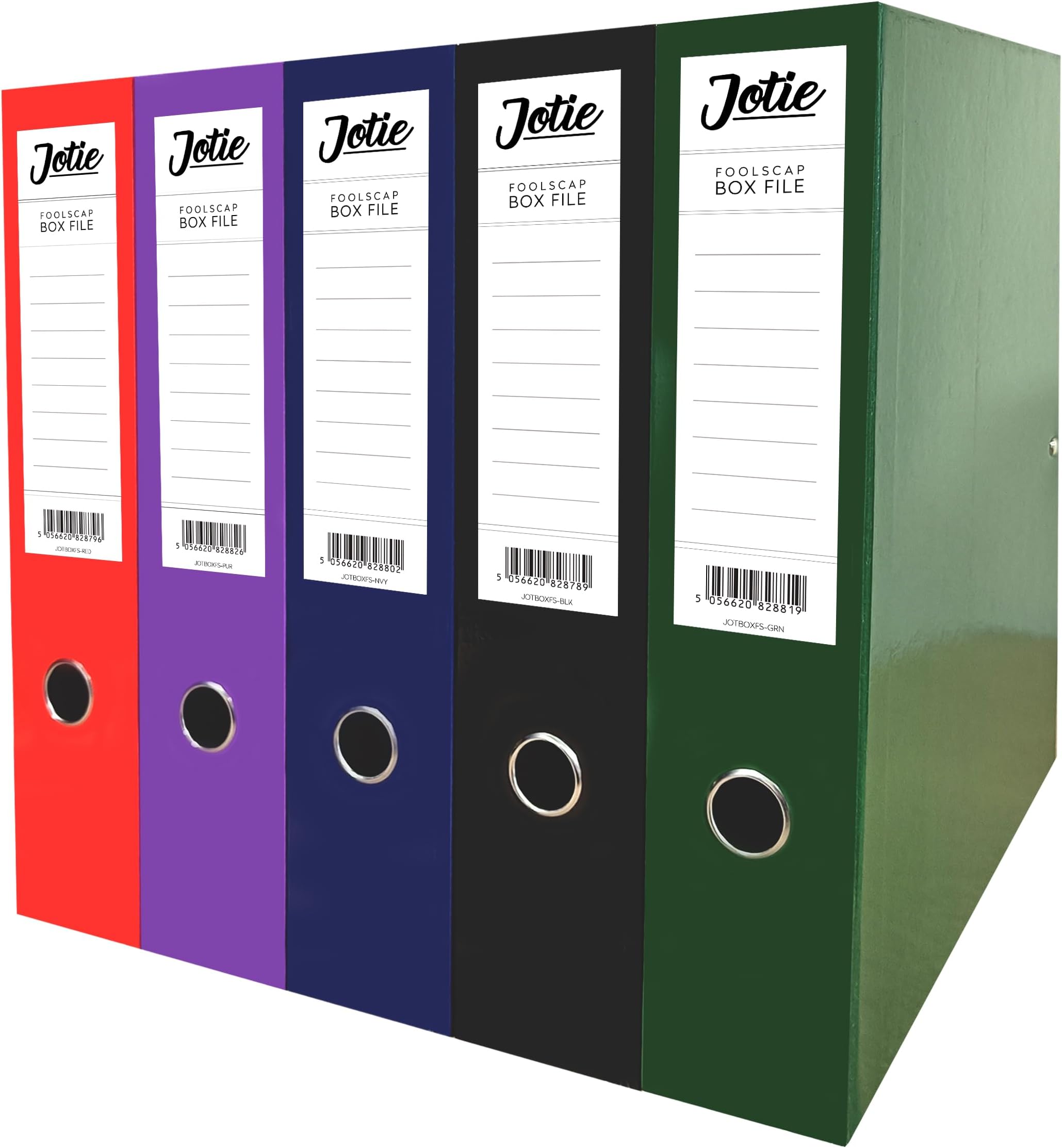 Box File with Lock Spring Ring Pull & Catch Glossy Finish 75mm Spine Ideal Document Organiser for Office School Paperwork Storage Foolscap Box Files