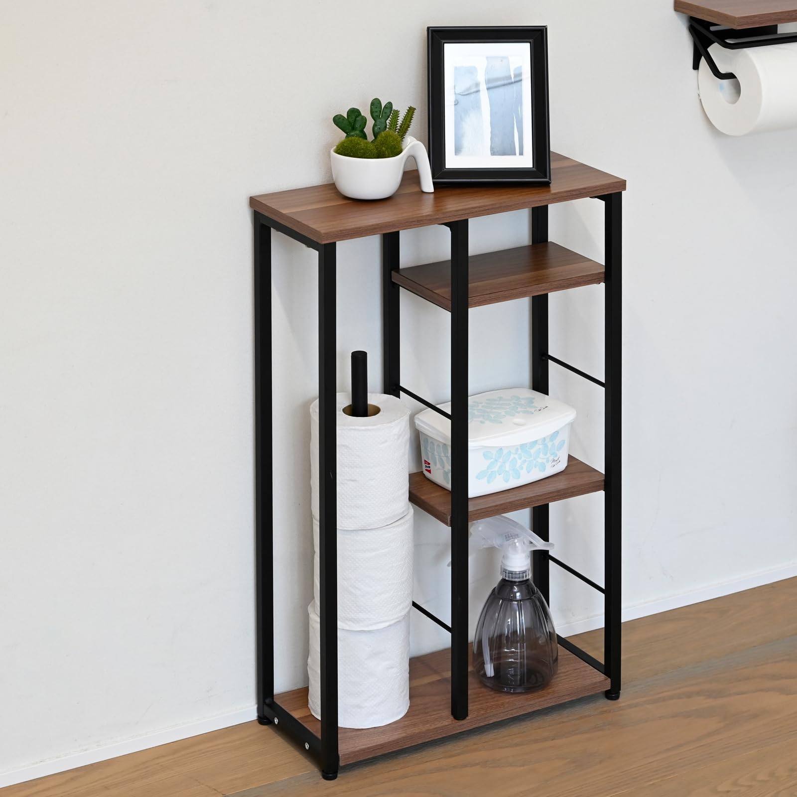 Amazon｜山善(YAMAZEN) トイレラックトイレットペーパー 収納 スリム