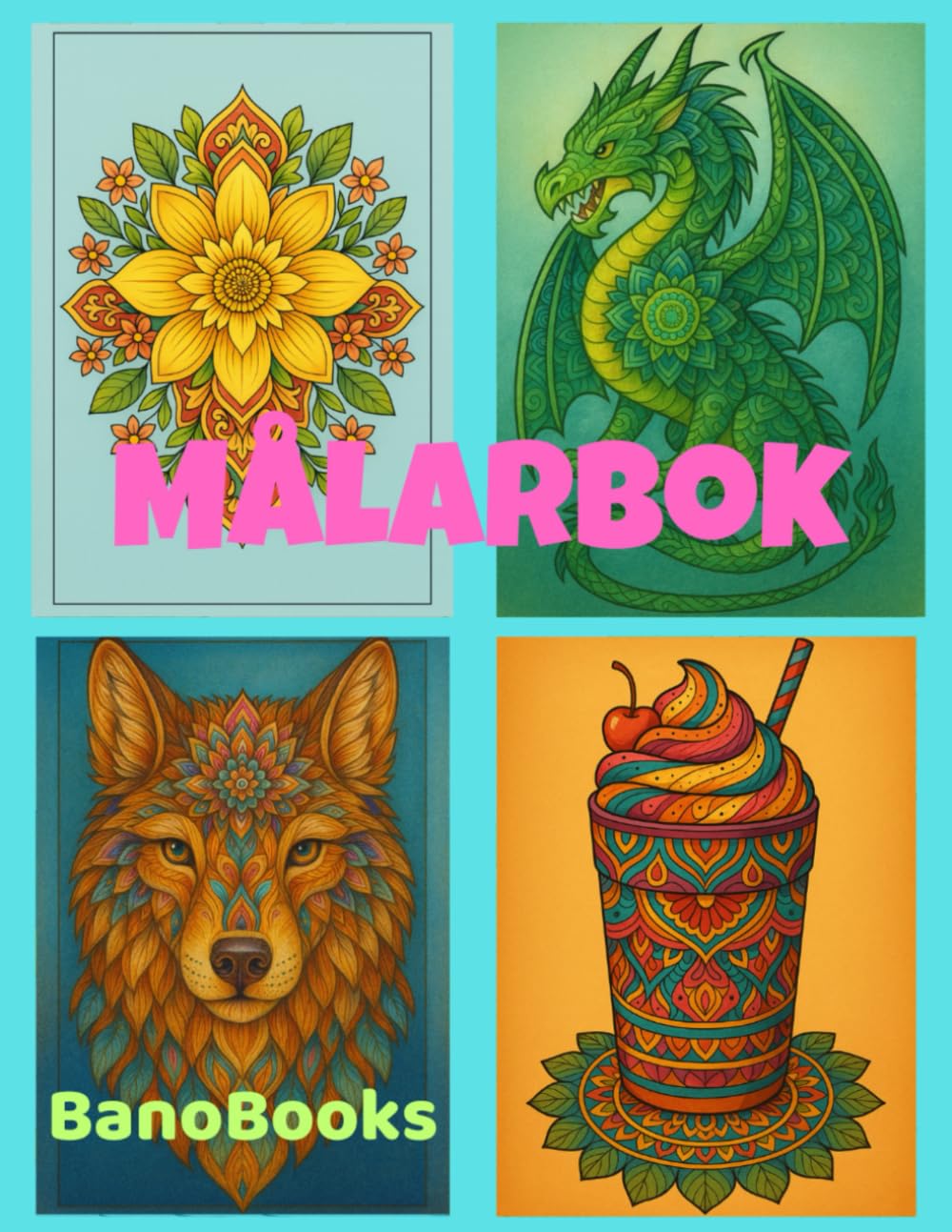 Målarbok: Mandala