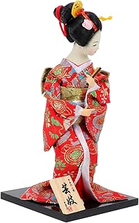 Amosfun Decoração De Boneca Quimono Bonecas Em Miniatura Bonecas Menina Estátua Kokeshi Boneca Quimono Figura Gueixa Quimono Estatueta Desktop Quimono Boneca Decorativa Boneca Gueixa