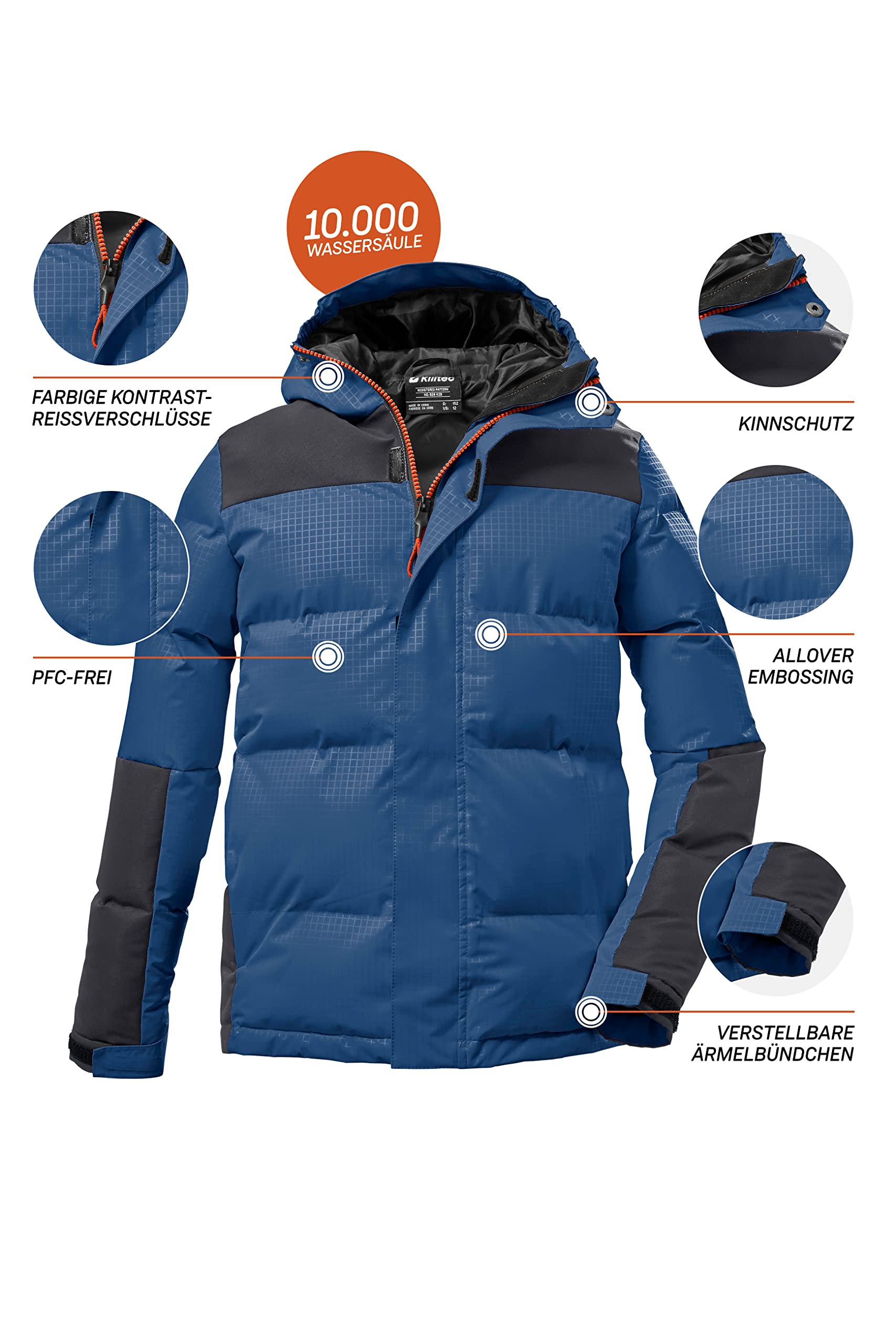Killtec Jungen Kow 31 Bys Qltd Jckt Steppjacke mit Kapuze
