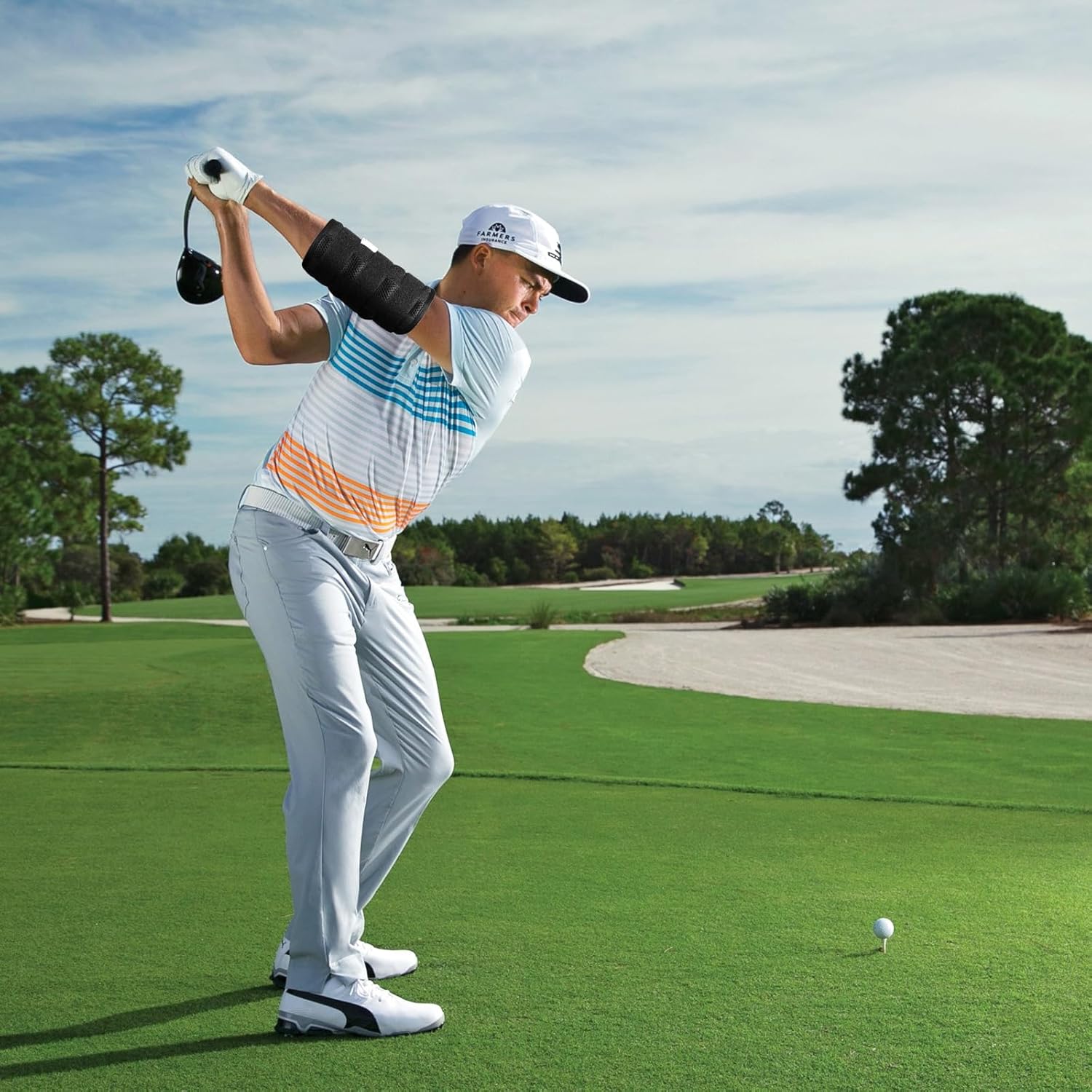 Golf Swing Training Aid, Straight Arm Golf Training Aid - Elbow Brace Golf Swing Trainer, Left Arm Straight Brace - Correct Posture & Build Muscle Memory, Perfect for Amend Chicken Wings