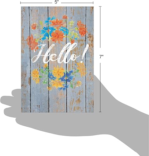 Miniatura 6 de The Best Card Company - 1 tarjeta de felicitación para todas las ocasiones - Divertida tarjeta de notas de flores de acuarela con sobre - Blooming