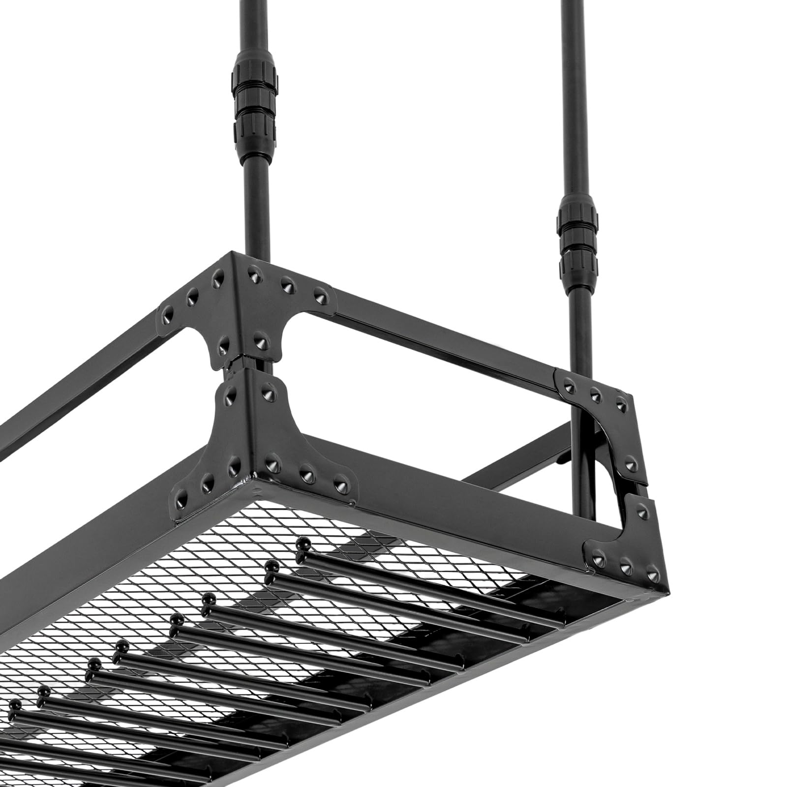 Estantería de Techo para Vino 100cm, Altura Ajustable, Estante Colgante Retro de Hierro, hasta 50 kg, Techo Industrial, Soporte para Copas de Vino, Soporte para Colgar (Negro)