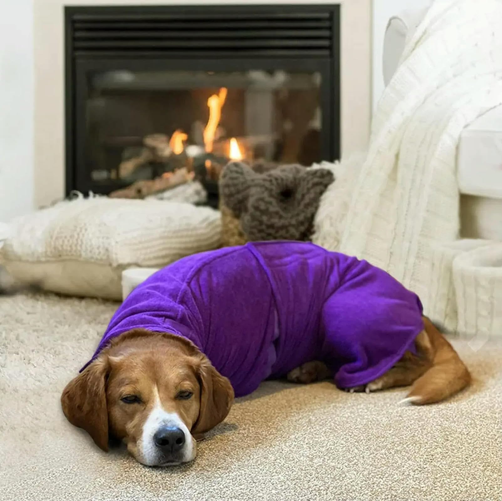 Peignoir pour Chien Serviette Sèche - Linge pour Chien Séchage Rapide Serviette De Bain en Microfibre Confort Premium Absorbant Serviette De Beauté pour Chien Serviette De Plage
