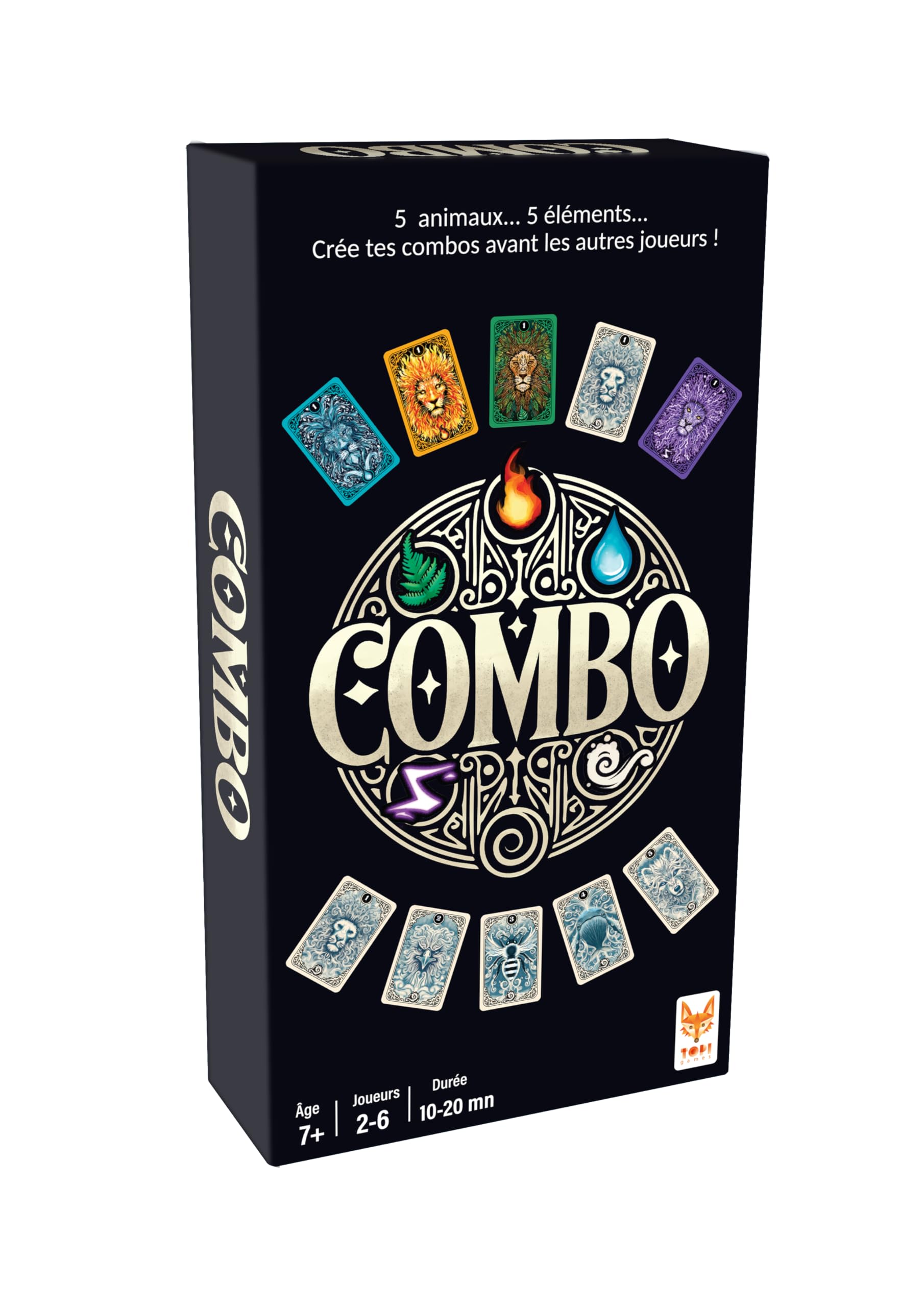 Topi Games | Jeux de Société Combo | Jeu de Cartes de Combinaisons | Thèmes des Animaux et Éléments | 2 à 6 Joueurs | 15 Min | en Famille ou Entre Amis | Marque Française | Cadeau Enfant 7 Ans+