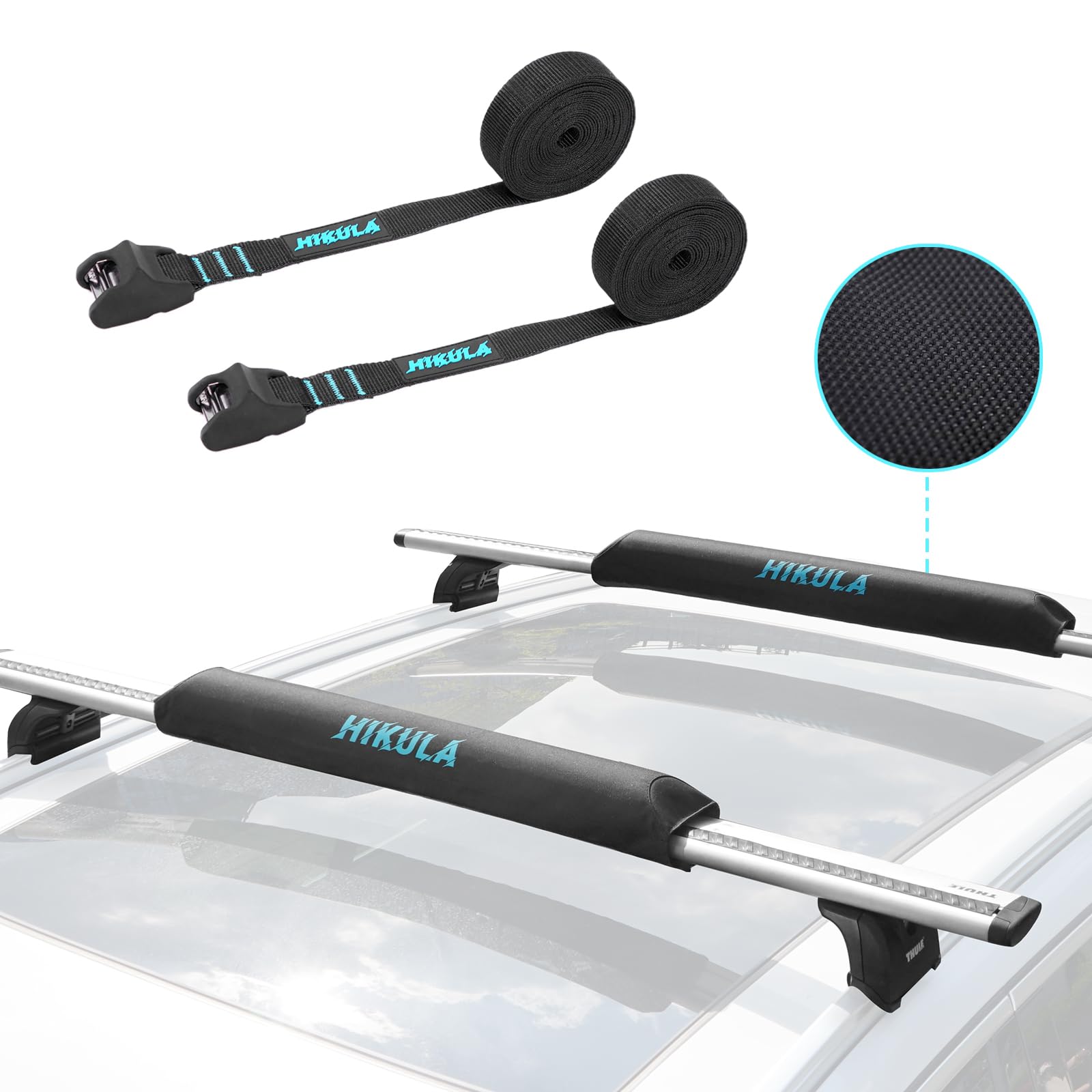 HIKULA 28" Soft Aero Roof Rack Pads