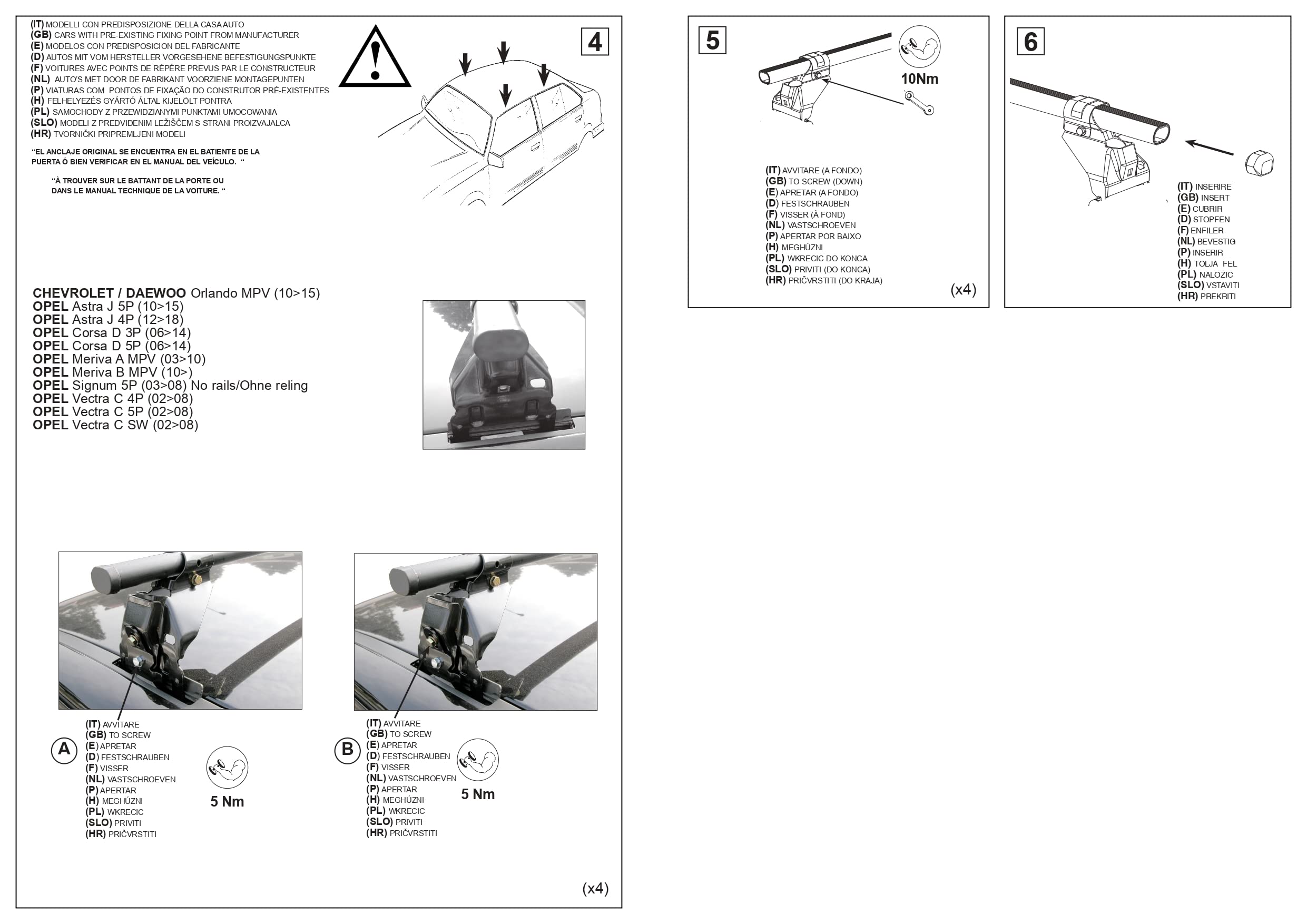 Tetrax Cam Sistema portatutto premontato RAX - cod.20001