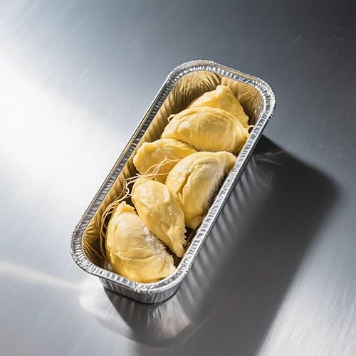 Miniatura 5 de MANCHAP Paquete de 100 bandejas de papel de aluminio para hornear pan, bandejas de papel de aluminio de 8.6 x 4.5 x 2.4 pulgadas para almacenamiento