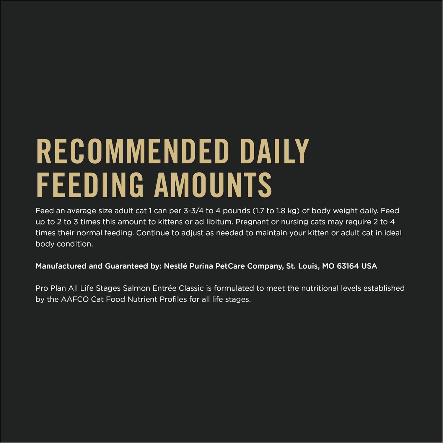 Purina Pro Plan High Protein Wet Cat Food All Life Stages Salmon Pate Classic Entree 3 oz (Pack of 24)