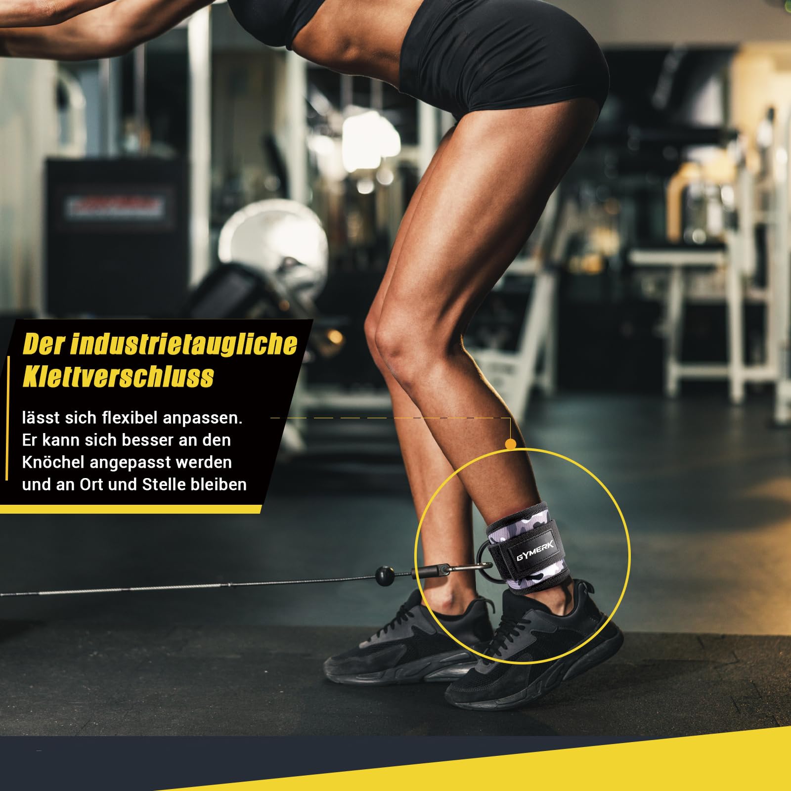 2 Fußschlaufen Für Kabelzug – Mit D-Ring & Polsterung Für Bein- & Po-Training