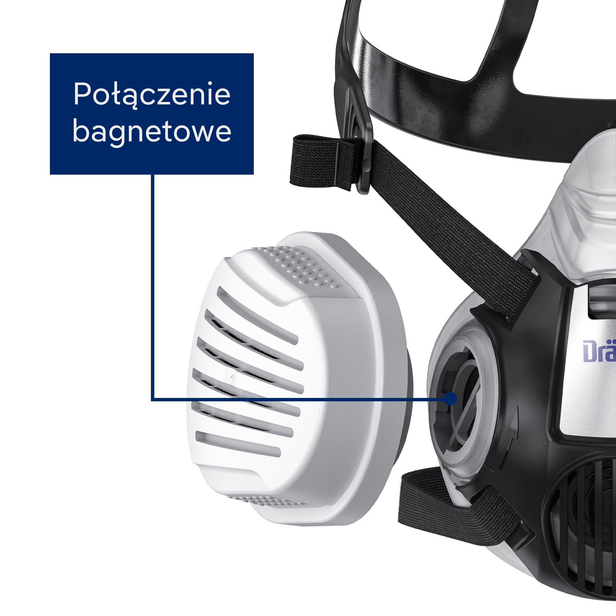 Dräger X-plore® P3 Filtry bagnetowe | 2 Wodoodporne wymienne filtry cząsteczkowe do ochrony przed azbestem, pyłem drzewnym, pyłem metalowym, bakteriami, wirusami