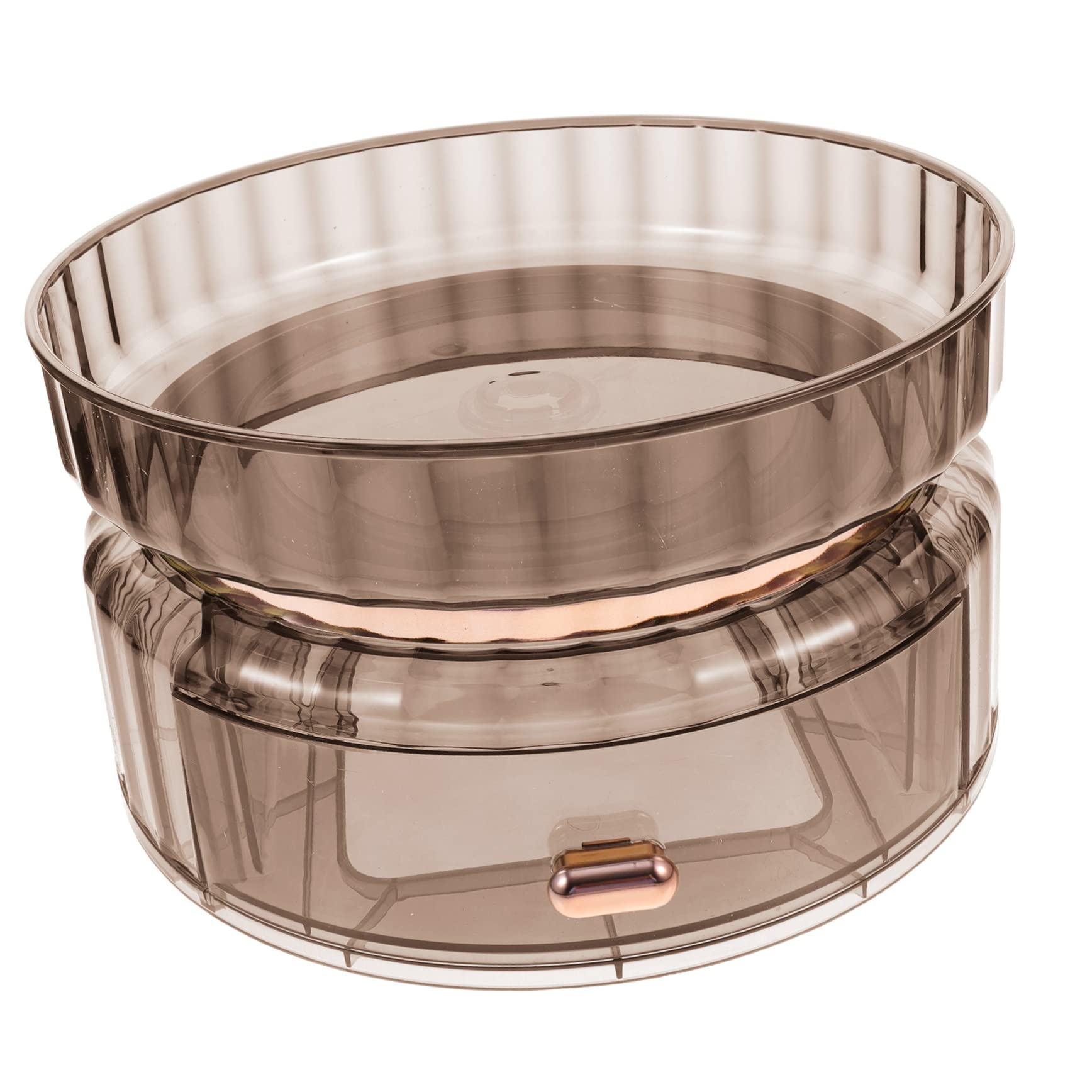 Organizer Cosmetici Girevole a 360° in Pet, Doppio Strato