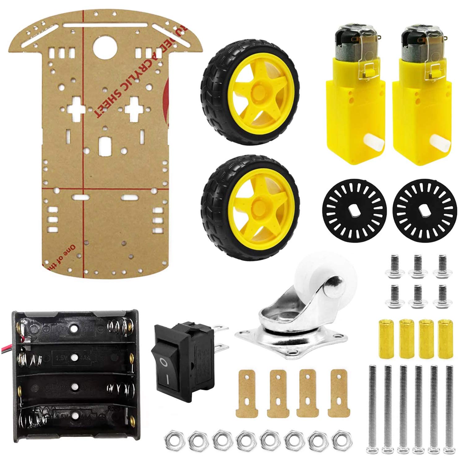 Amazon.co.jp: RASBEE 2WDロボットスマートカーシャーシ 2輪駆動 DIY