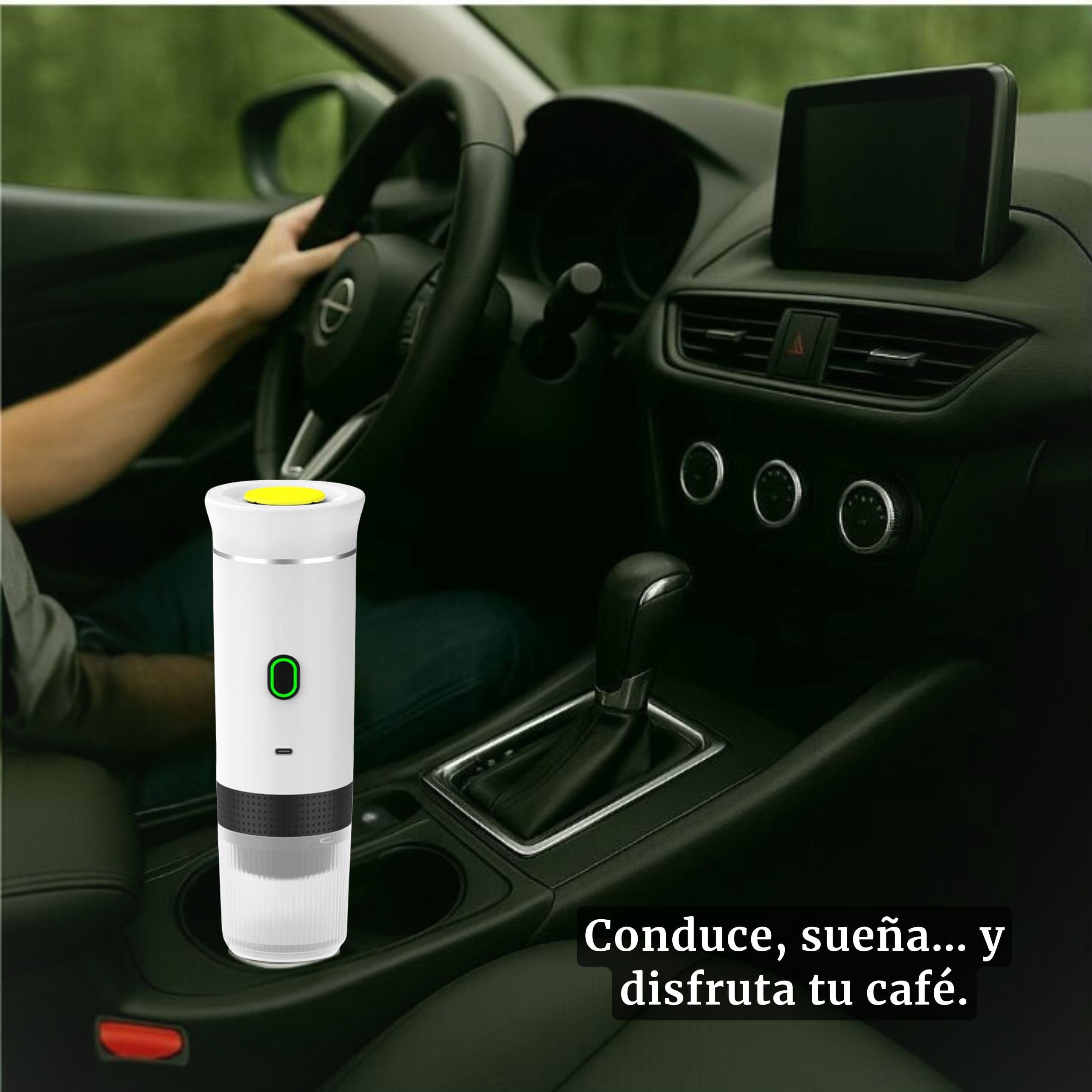 Cafetera Portatil Capsulas 3 en 1 compatible con Nespresso Dolce Gusto y Café Molido - Mini Cafetera Portátil Multicapsulas Universal para Llevar - Maquina Cafe Portatil Pequeña