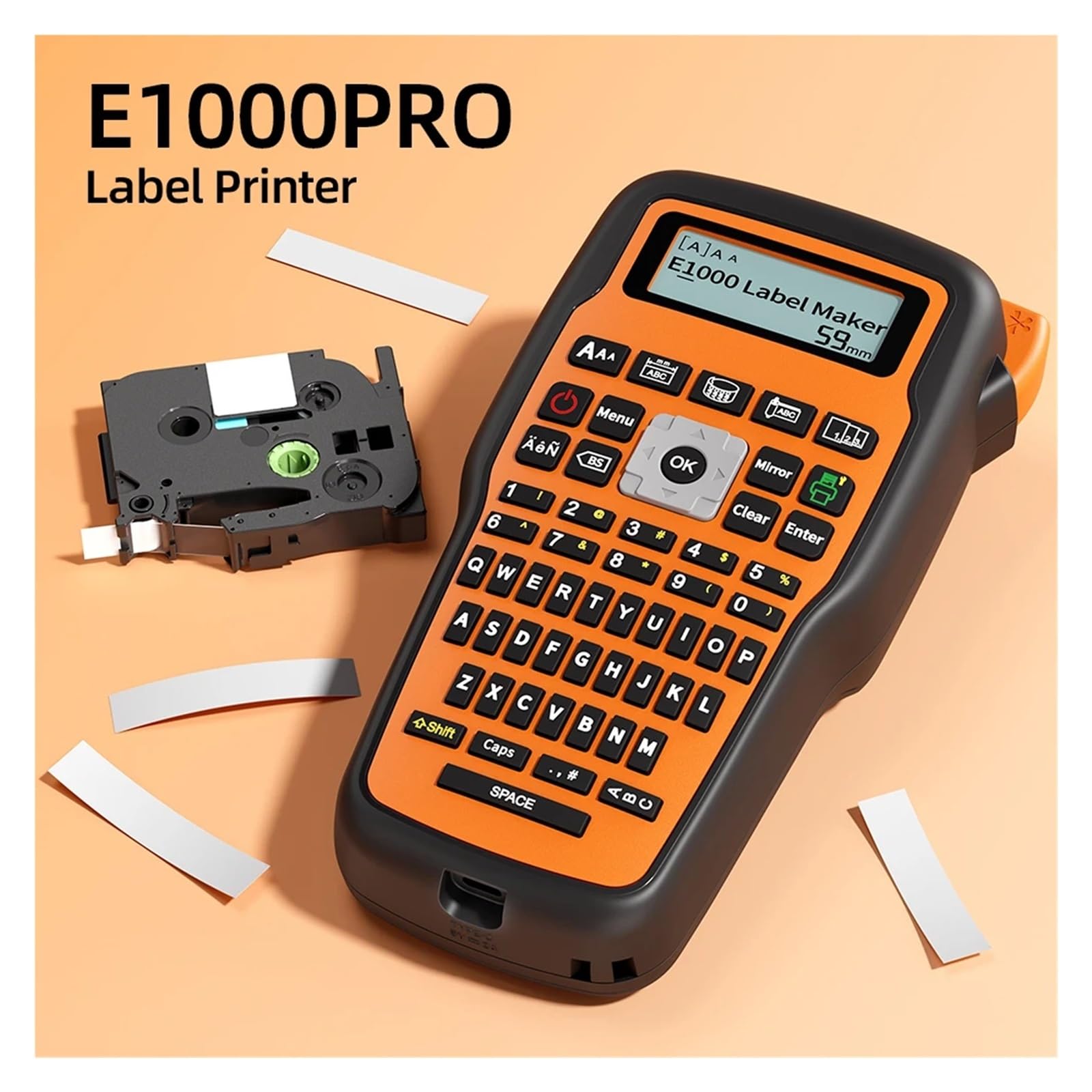 Etichettatrice Stampante industriale portatile portatile con tastiera QWERTY per casa ufficio cucina